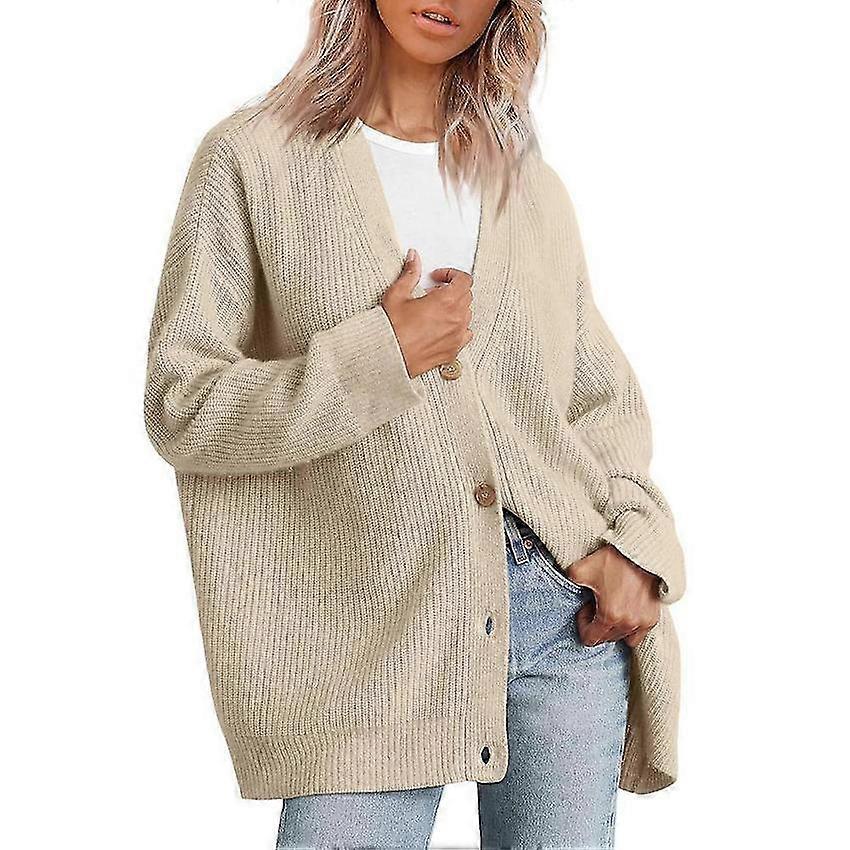 Women's Soft Knitted V-neck Cardigan Comfortable for Commute