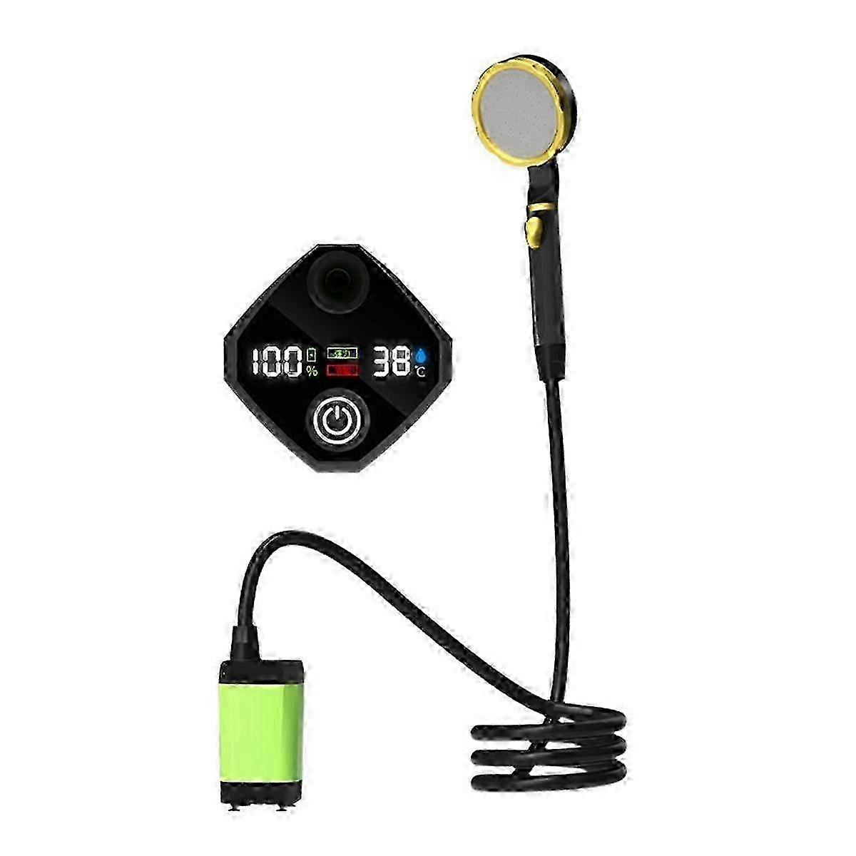 Rechargeable shower pump 7800mAh with smart digital display for camping