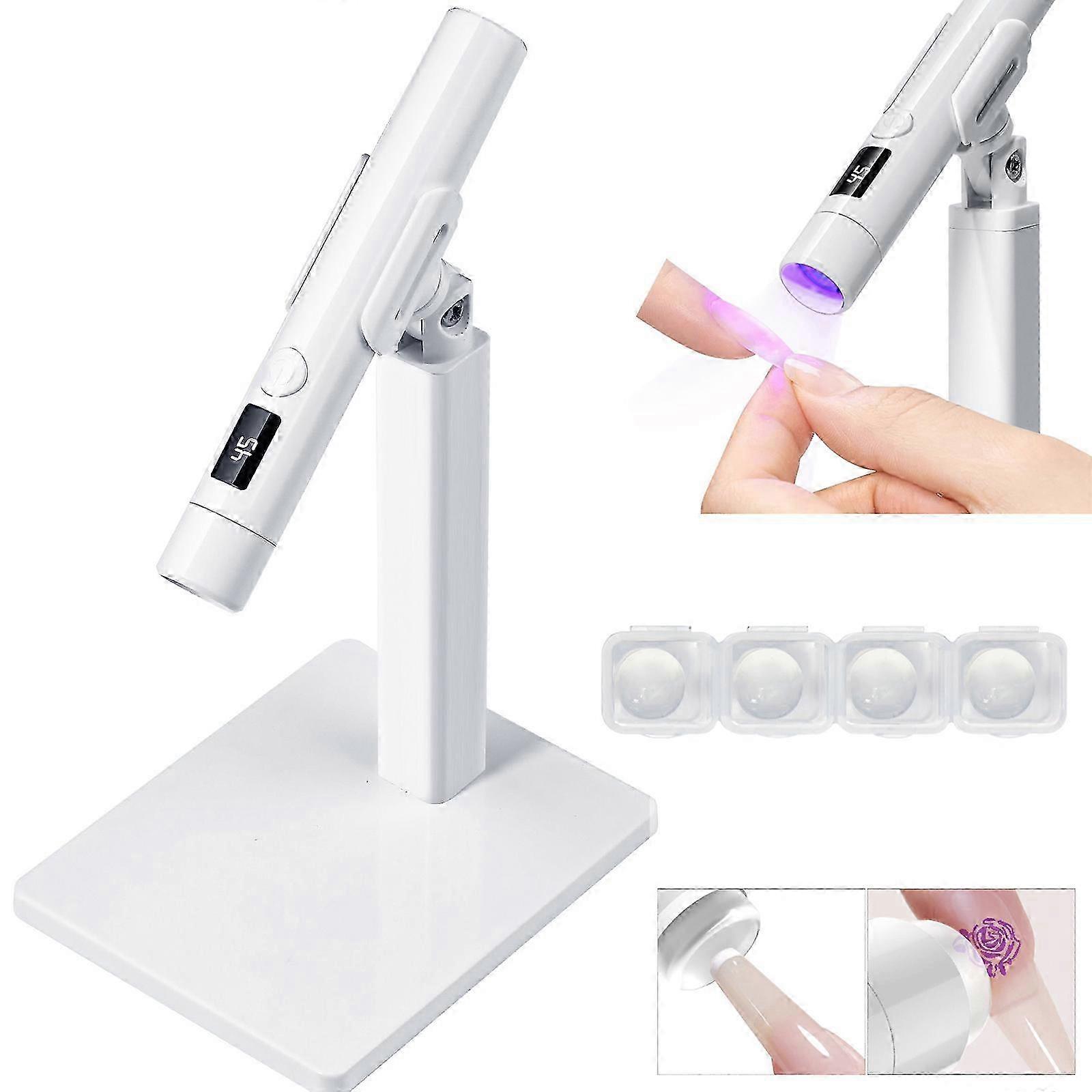 Handheld UV Nail Dryer, Stand Rotation Quick-Drying Nail Lamp