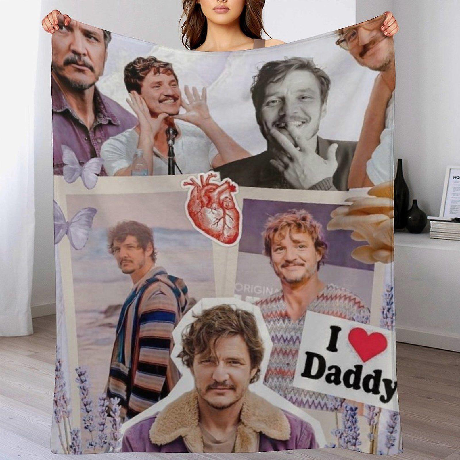 Pedro Pascal Hudvenligt Tæppe til Hjemme, Bil, Udendørs, Plys, Bærbart, Hypoallergenisk, Hurtigtørrende