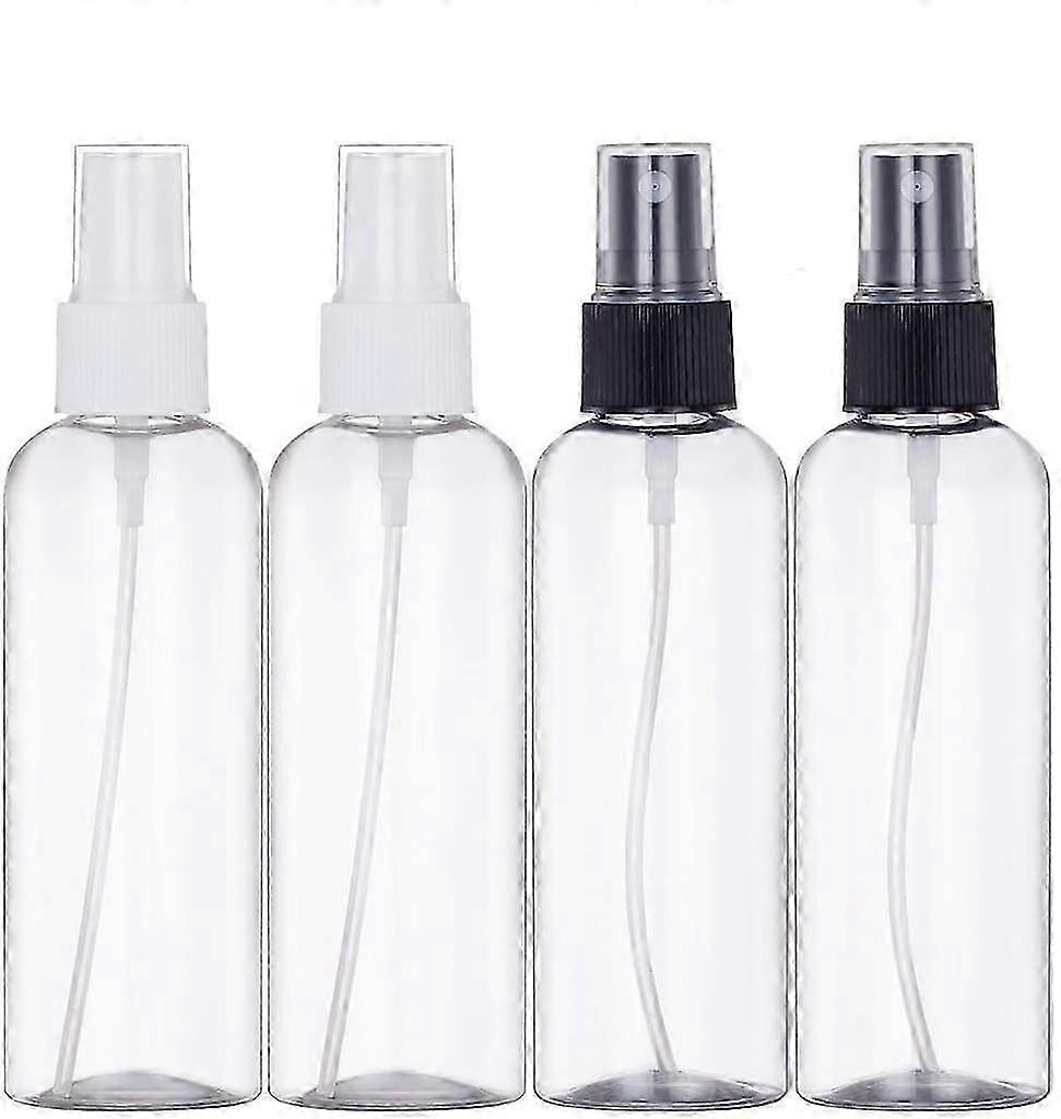 Fine mist spray bottle for travel 120ml transparent empty pack of 4