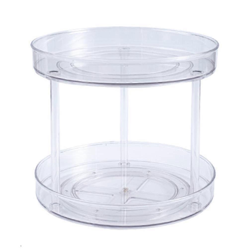 Transparent Kitchen Turntable Spice Organizer Rotatable Pantry Storage Container for Bottles in Kitchen Cabinets