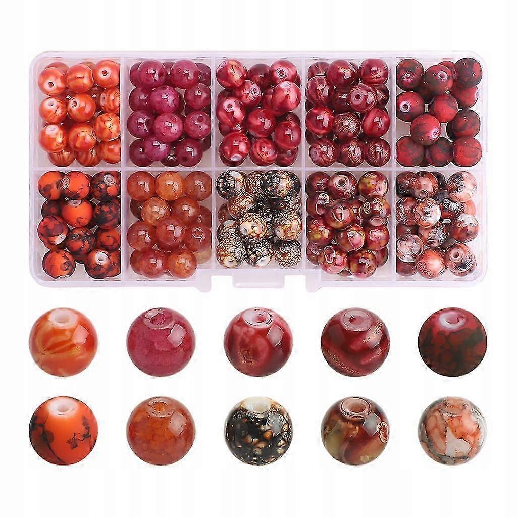 200x Contas de Vidro Com Caixa Para