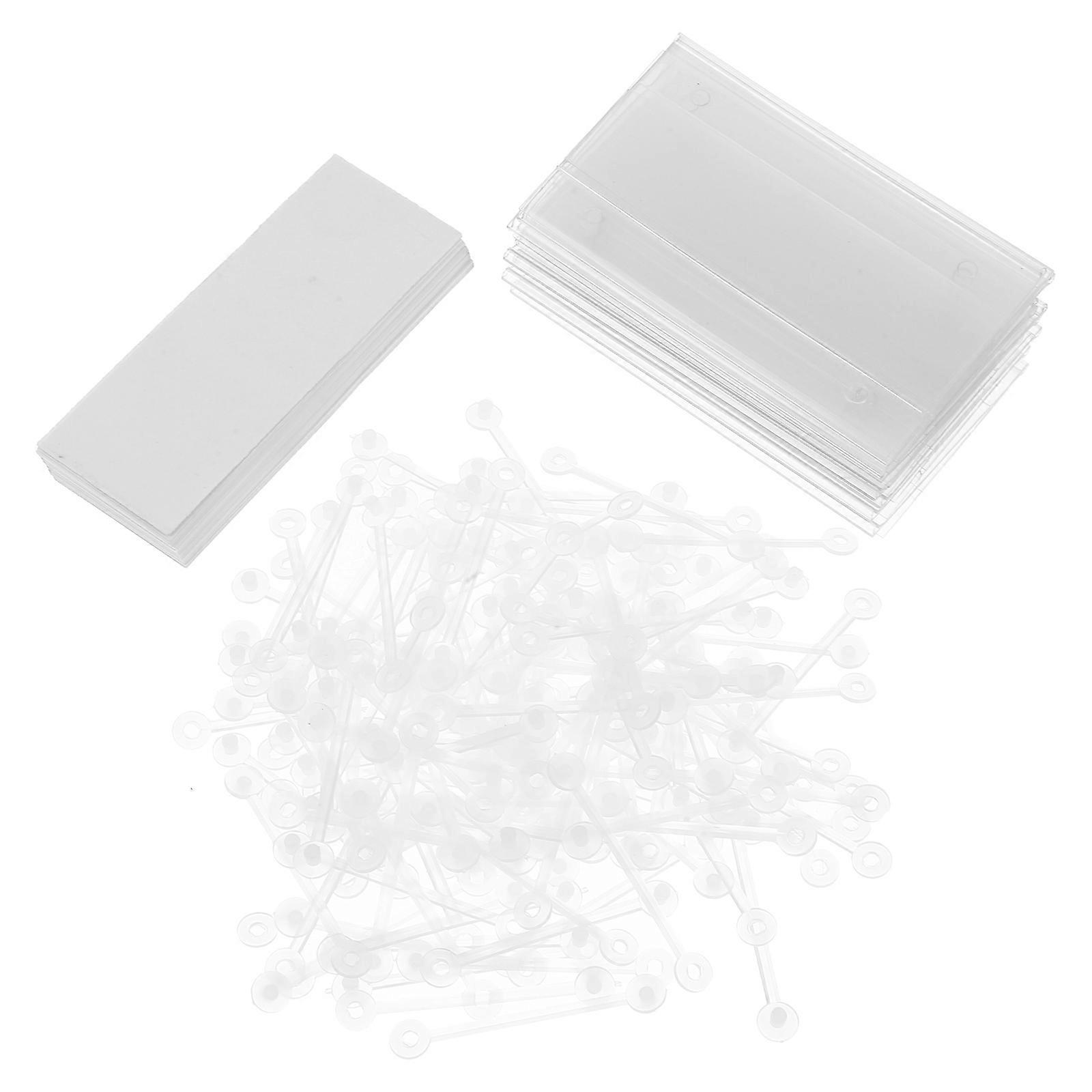 Plastic Basket Tag Holder with Snap Locking for Storage 1Set Transparent