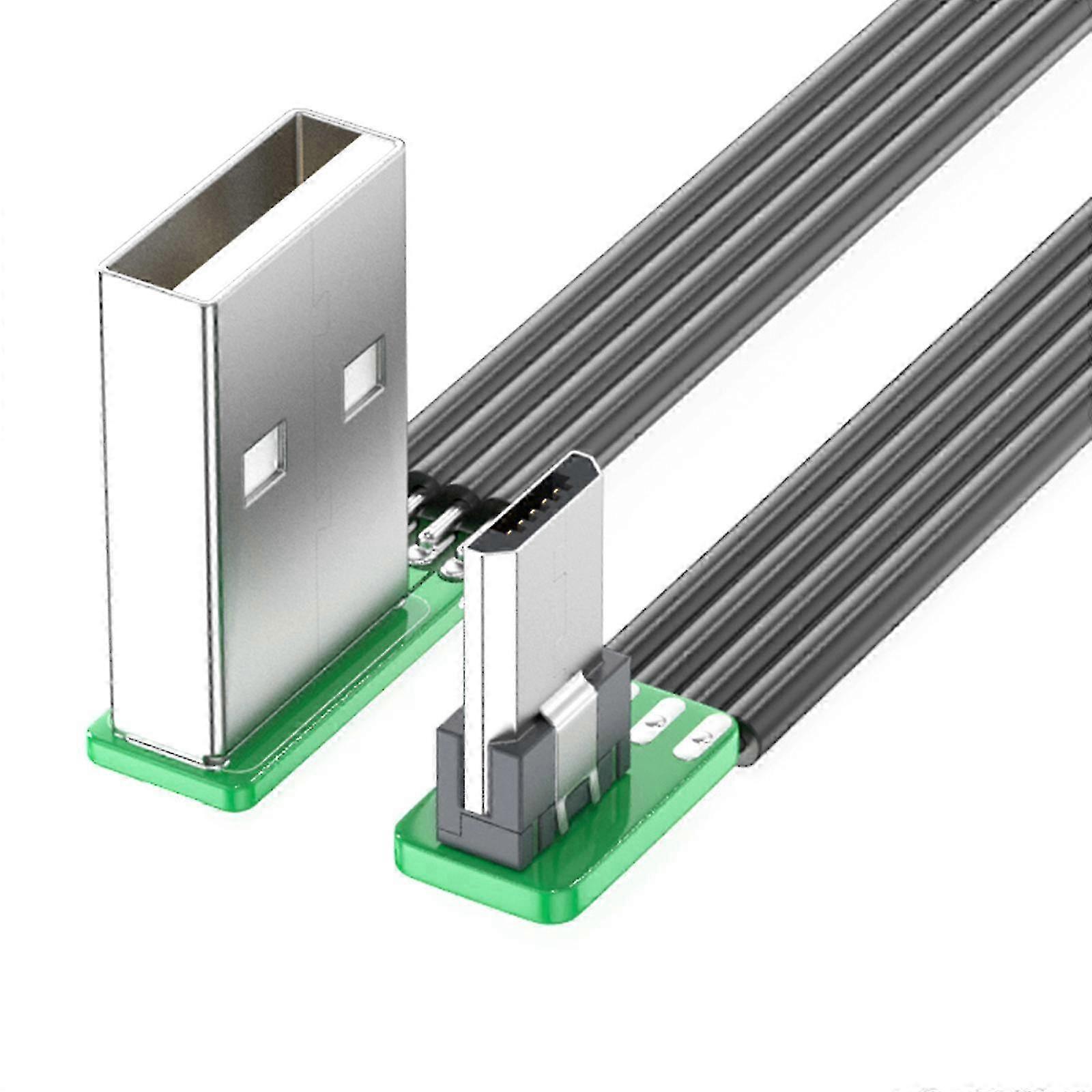 90 Degree USB 2.0 to Microed USB Elbow Cable for Smartphones Tablets and More Supports Fast Charging and Data Transfer