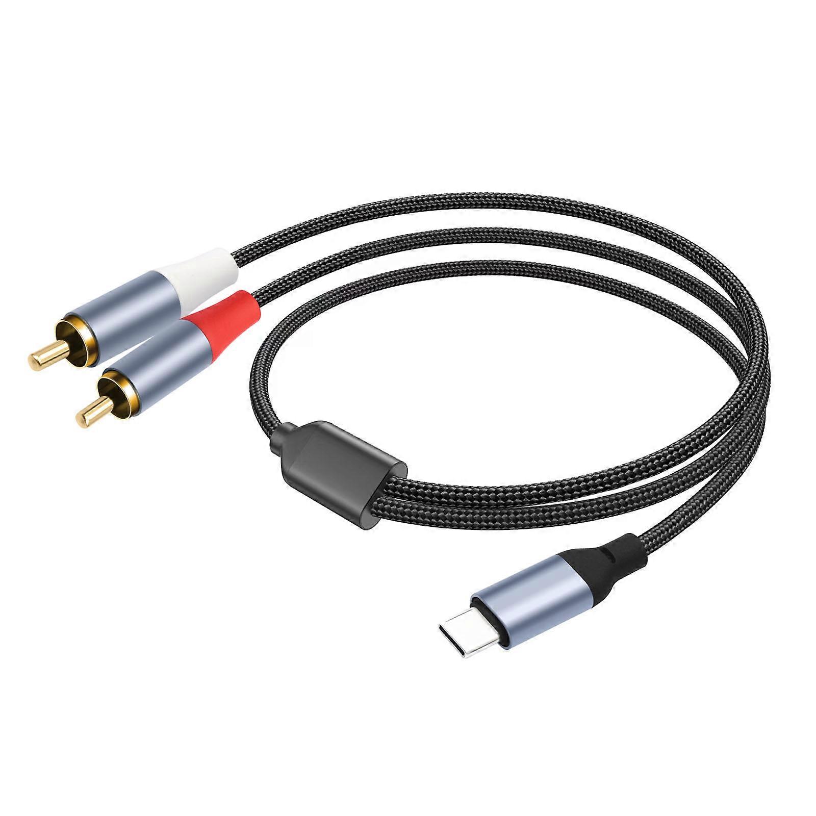 Amplifikatörlere ve Alıcılara Kararlı Ses Çıkışı Sağlayan Dahili 24 Bit 96 kHz Çipli Çok Renkli USB Tip C Ses Çözme Kablosu