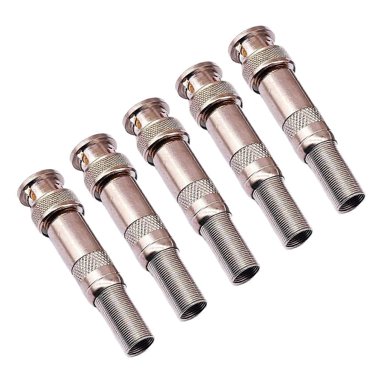 BNC Male Connector Compression Connector Screw On for CCTV Camera Compression Fitting Accessories Multicolor