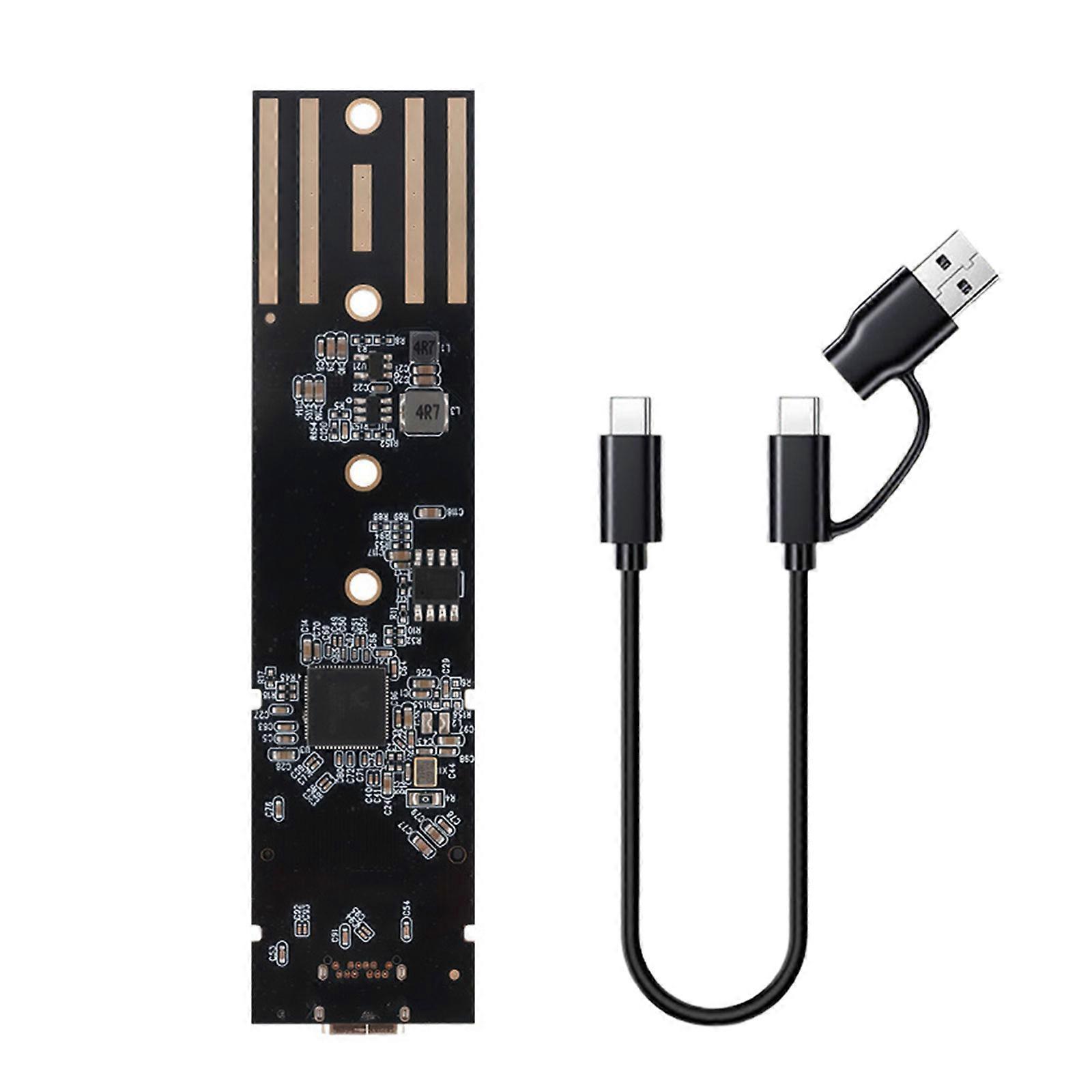 USB3.1 M.2 Ssds Enclosure Clear PC Ssds Case With 10Gbps Type C For External Solid drives Fast Data Transfer Multicolor