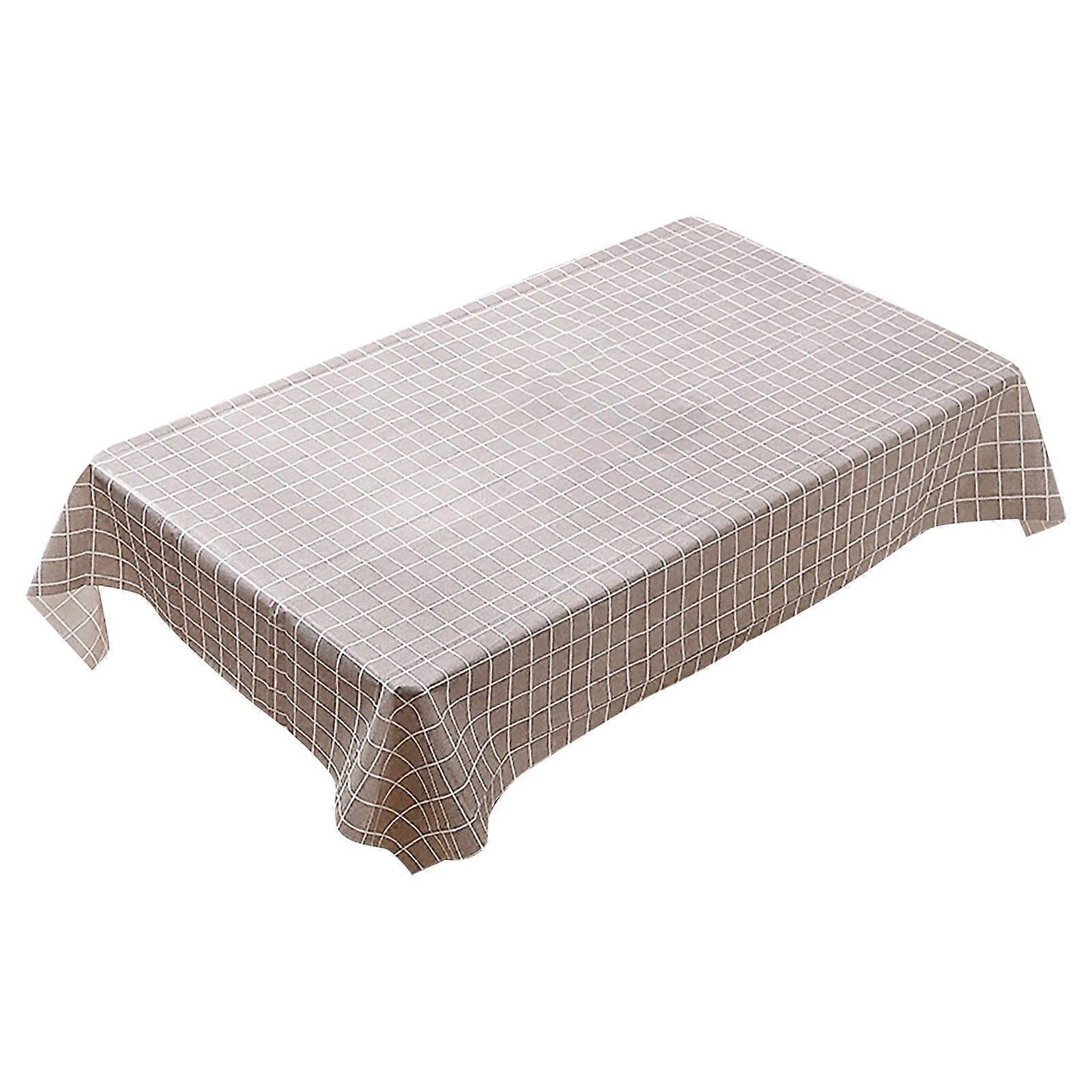 Plastic Checkered Tablecloth Red and White, Disposable Rectangular Gingham Table Cover for Birthdays, Carnivals, Parties