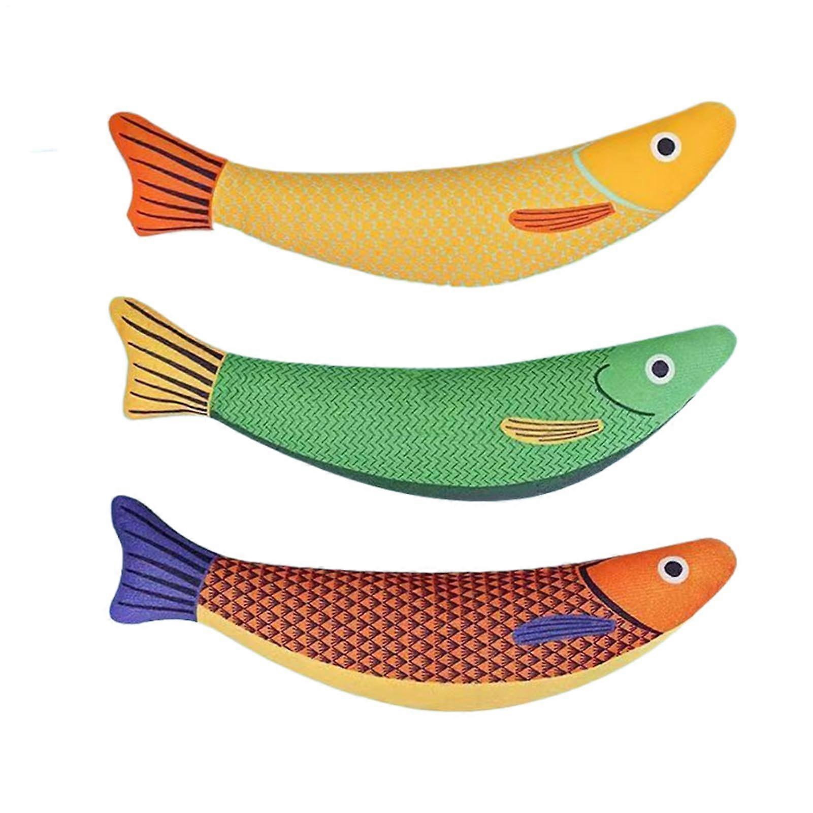 Catnip Cat Fish Plush Toy with Crinkle Sound for Indoor Play and Teeth Cleaning