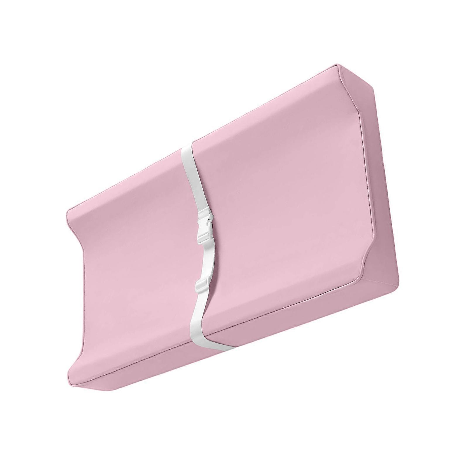 Diaper Changing Mat Reusable Water Resist Nappy Pad with Fixing Belt, Portable Toddler Diaper Changer Lightweight  Pink