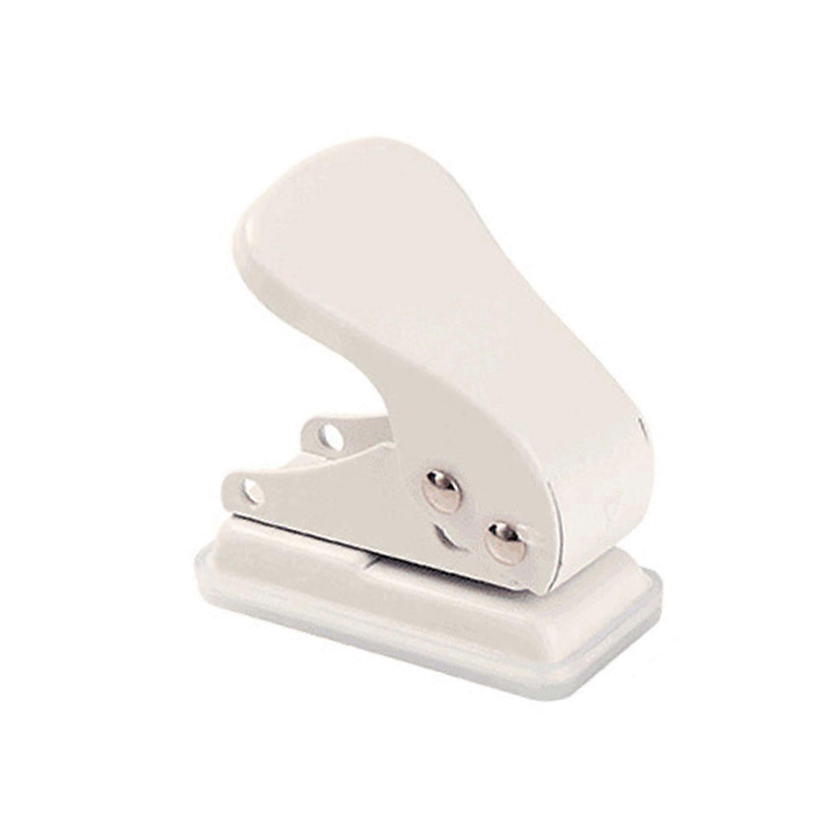 Single Hole Puncher 1/4Inch Round Hole Punches Small Paper Puncher 10 Sheets Capacity For Cardstock Paper Photo Picture  White