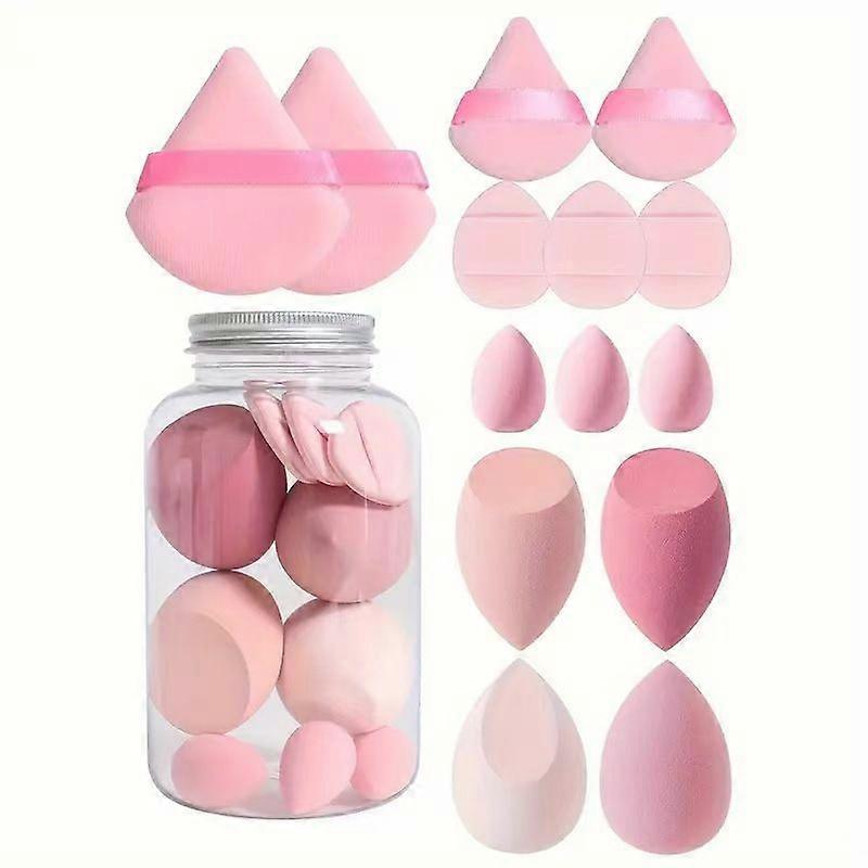 Make-up sponzenset 14 stuks Make-up blending Medium driehoekige make-upspons Wasbare spons Make-up remover pads voor vloeibare foundation Poeder Zonbescherming