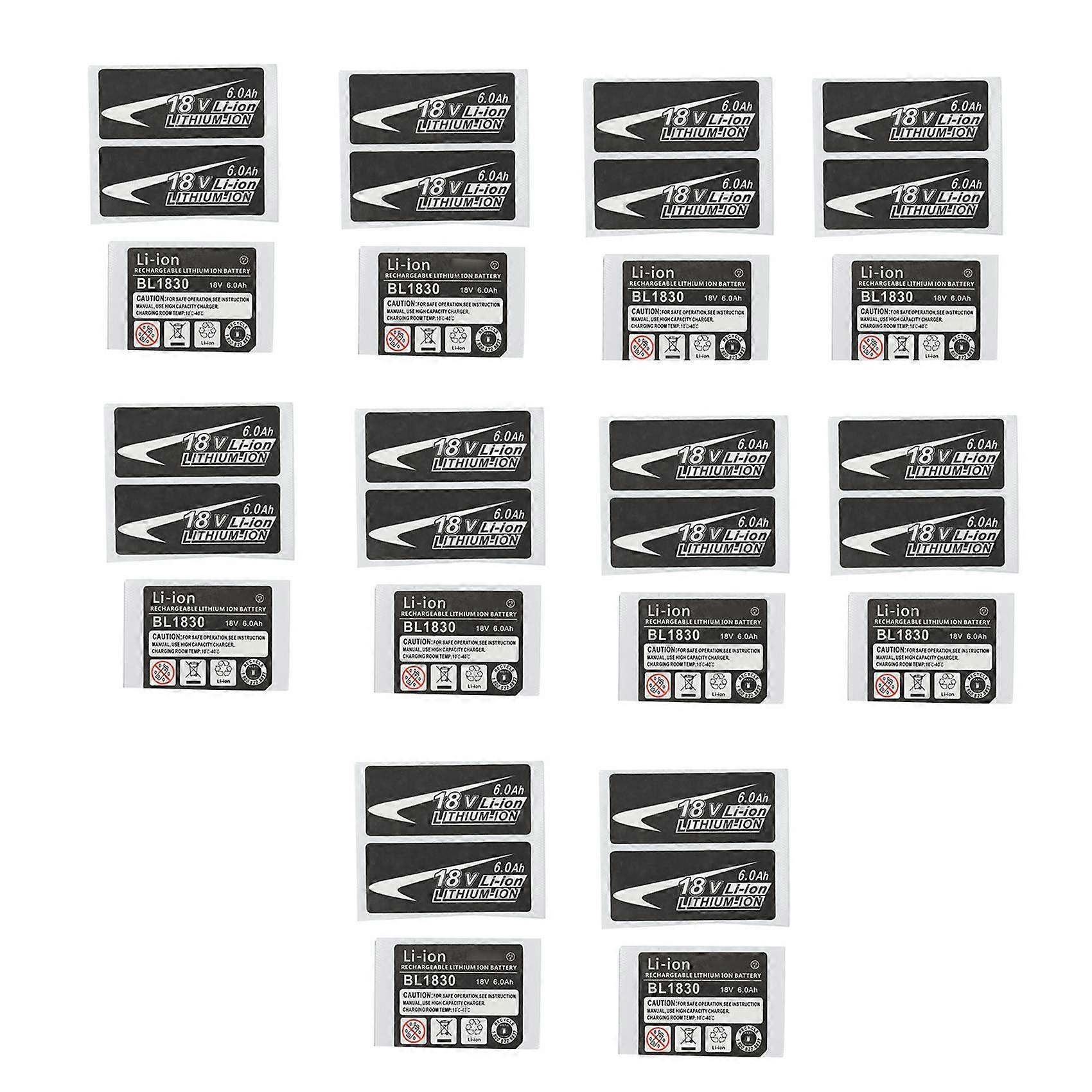 10 Sets of BL1830 Label Lithium Ion Battery 18V Sticker Label Suitable for 18V Battery Logo