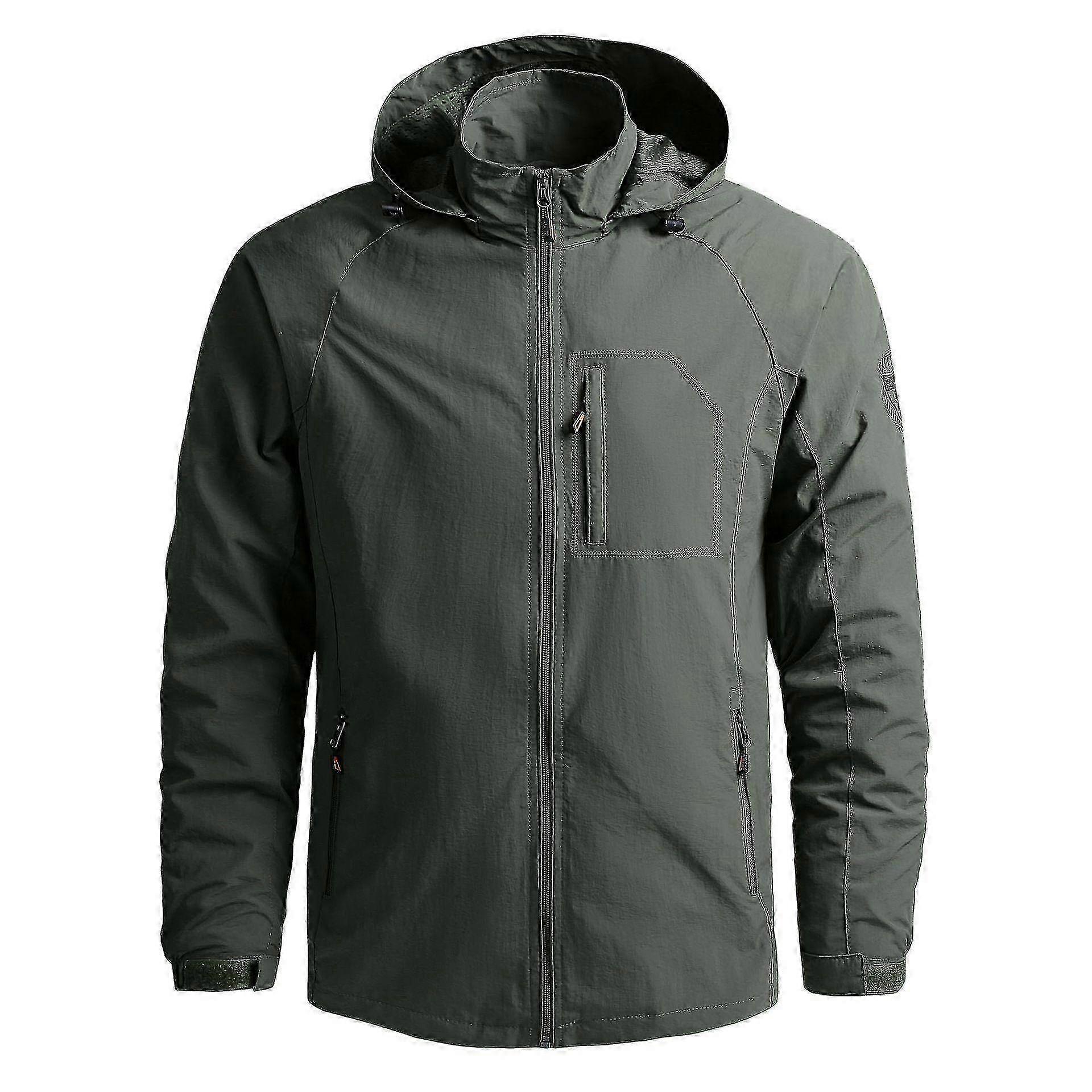 Men's jacket thin jacket-green-Size-50