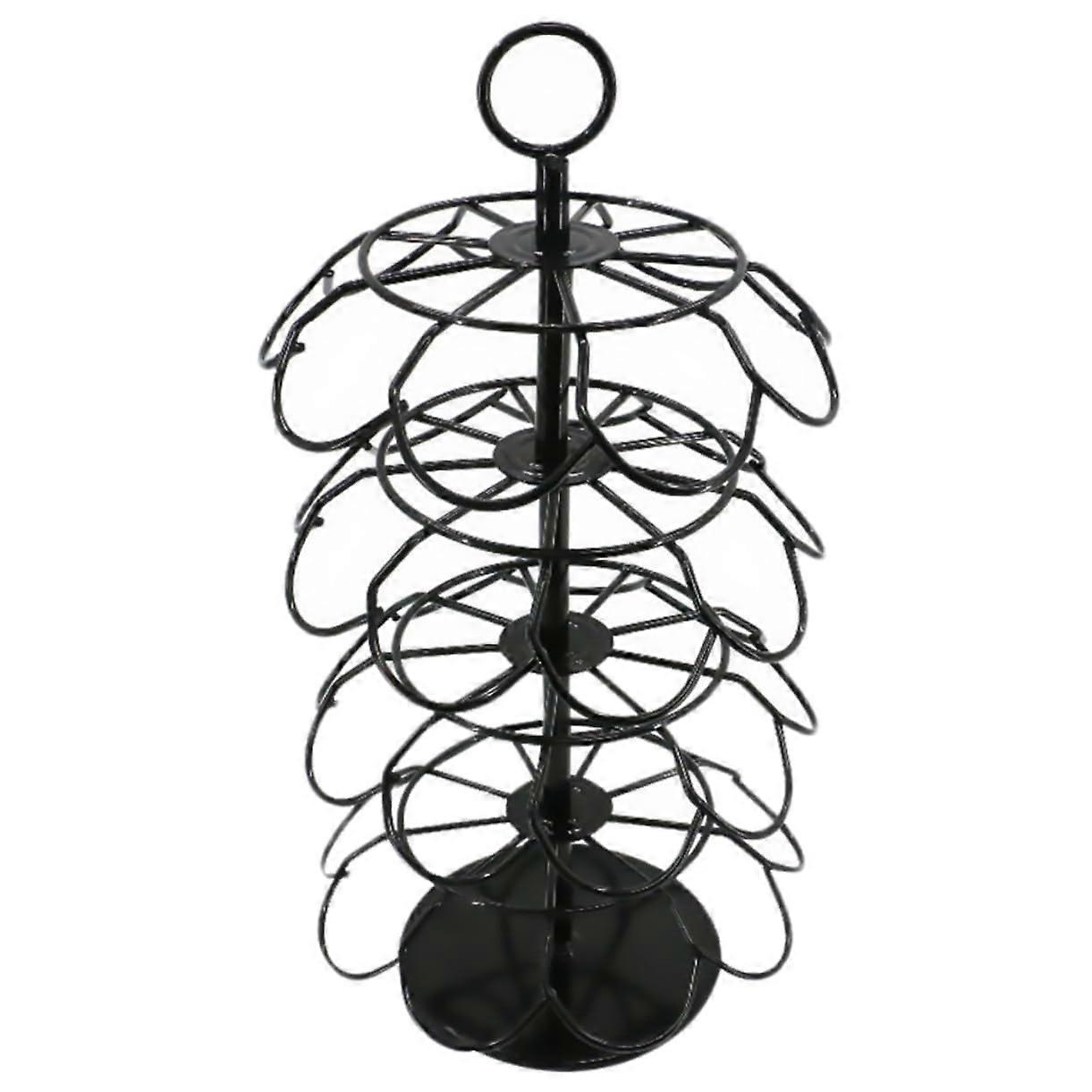 Coffee Capsule Holder 360° Rotating Vertical Rack Holds 36 Pods for Countertop Organization