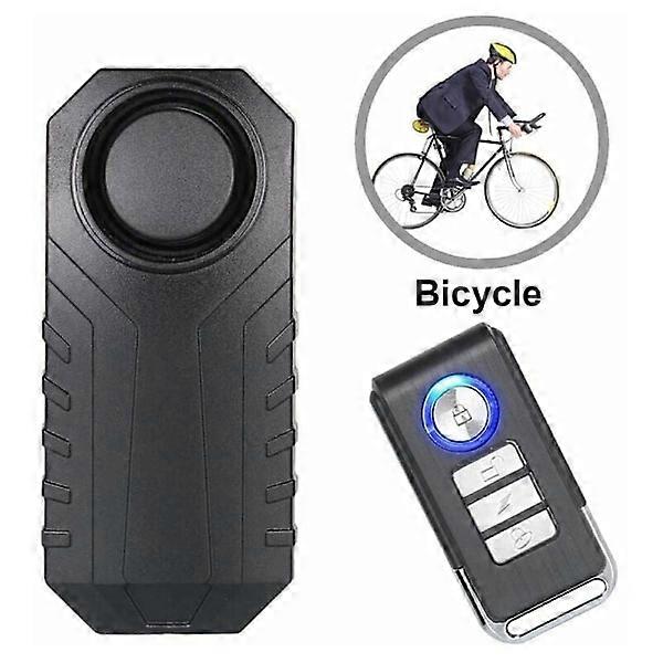Bicycle alarm, anti-theft device for motorcycle vehicles with remote control, 113 Db super loud (1 pack)