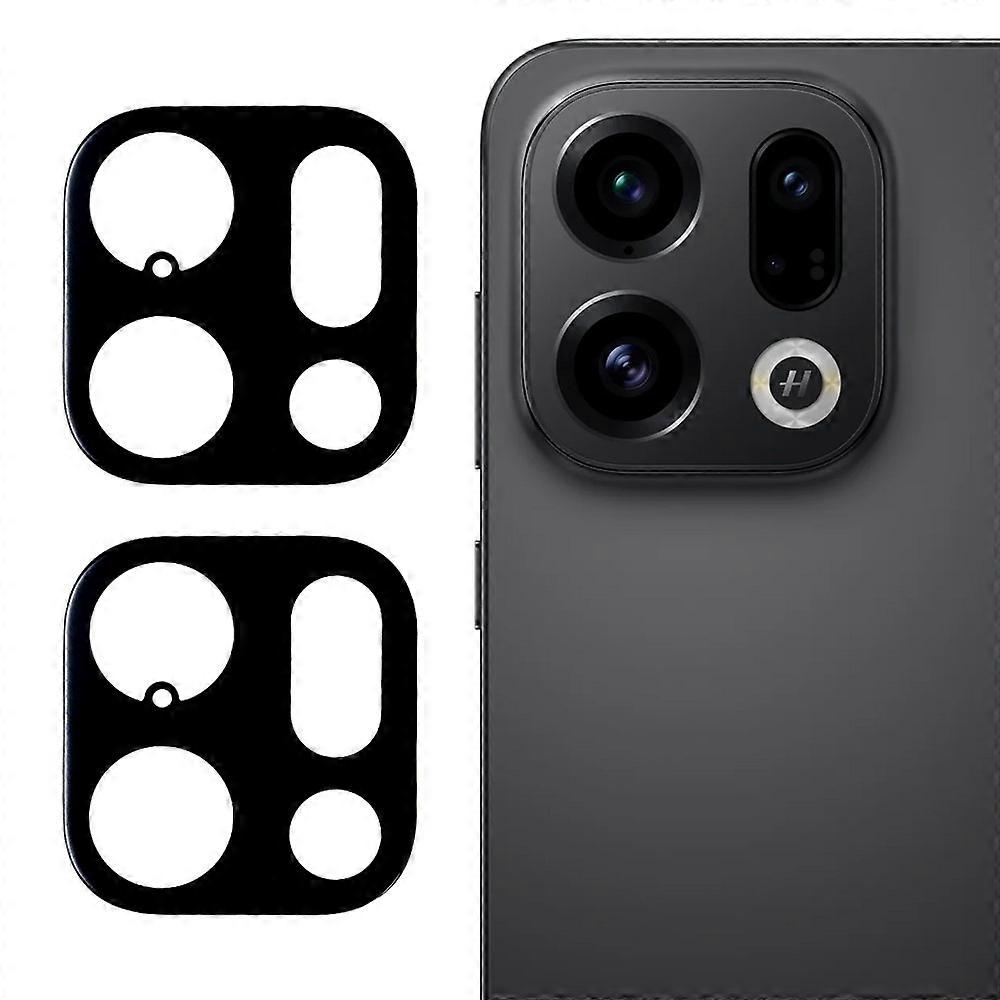 2Pcs Compatible For Oppo Find X9 5G Camera Lens Protector 2.5D Arc Edge Silk Printing Tempered Glass Full Coverage Rear Lens Film