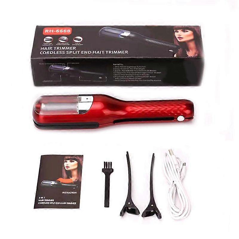 Hair Split Ends Trimmer Remover Hair Red EU Plug