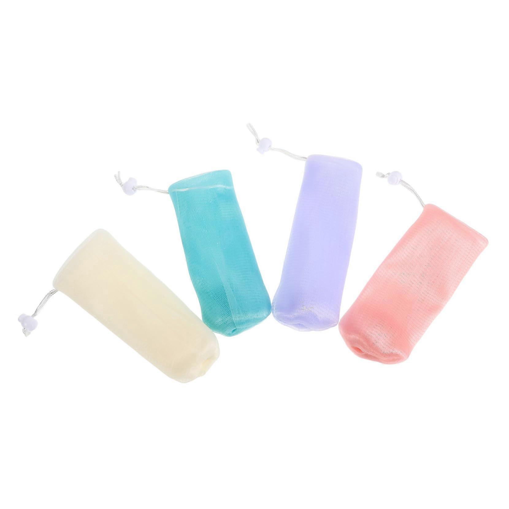 8pcs Thickened Foaming Soap Bags with Hanging Loop Mesh Pouches for Facial and Handmade Bar Soap