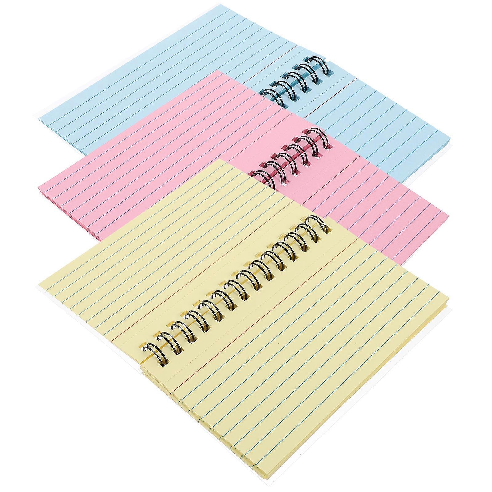 Assorted Color Mini Spiral Notebooks for Writing with Smooth Paper and Compact Design 3pcs