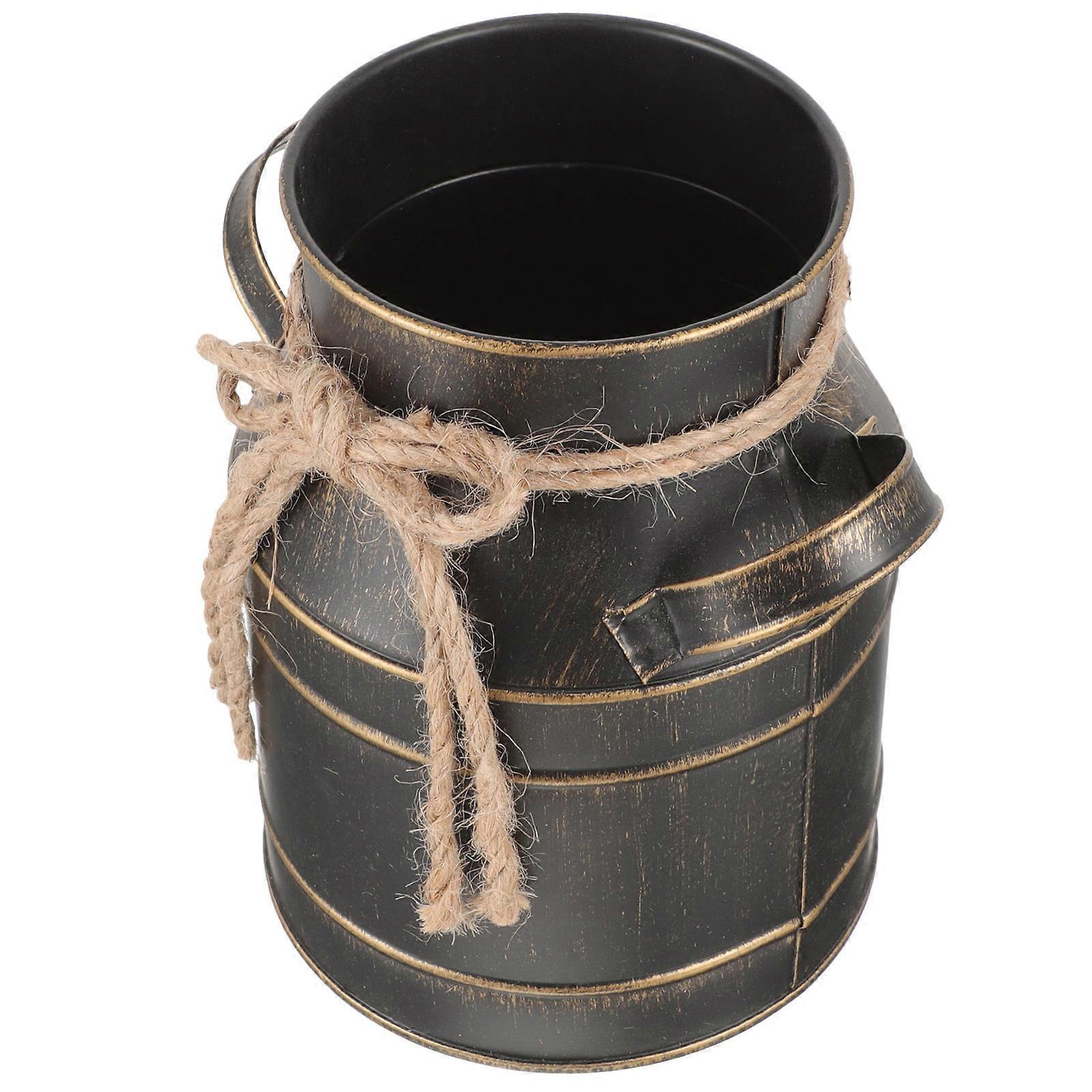 Rustic Metal Flower Bucket Galvanized for Storage Use 3Pcs with Handle