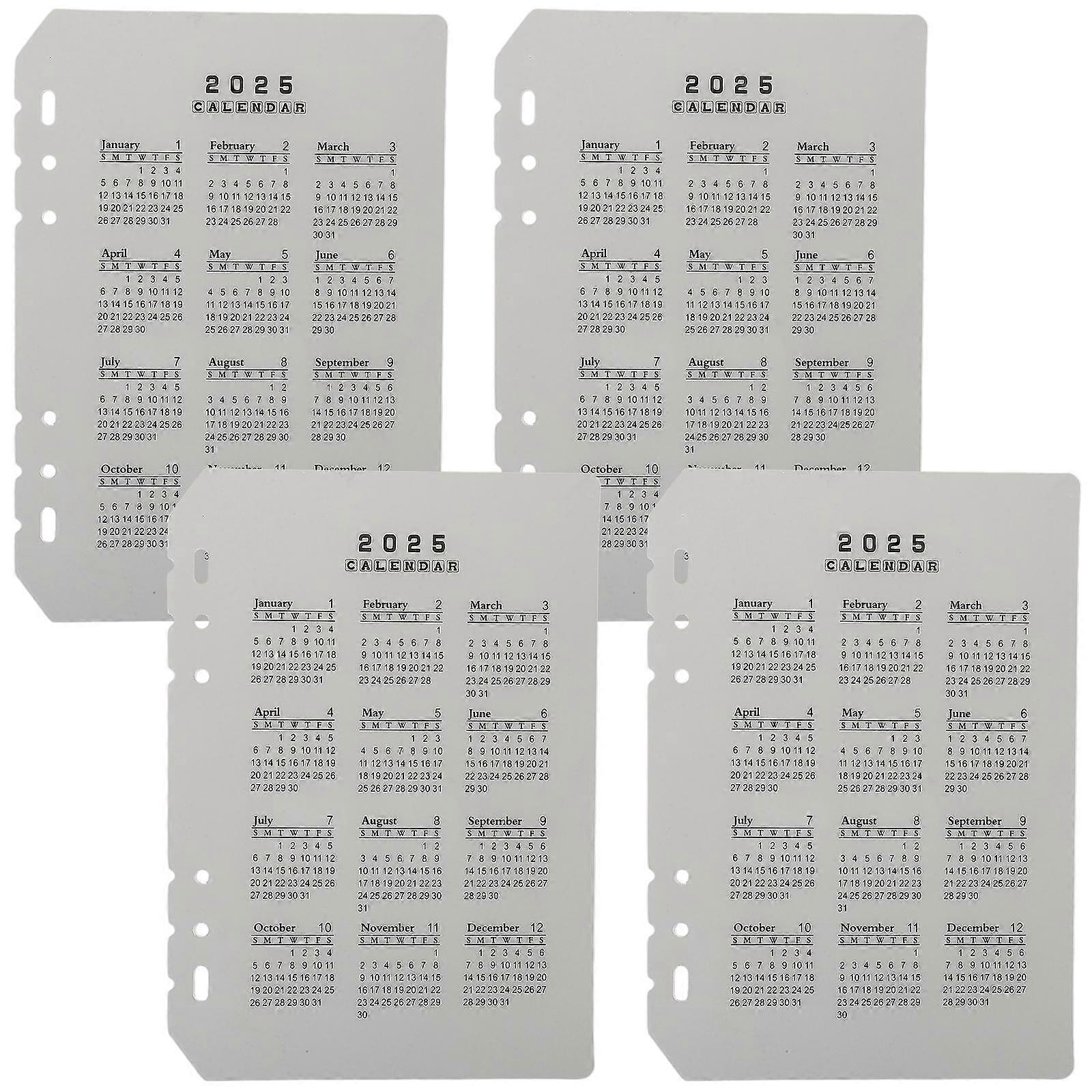 A5 Detachable Notebook Separator Plastic Dividers for Notebook 4Pcs Pack