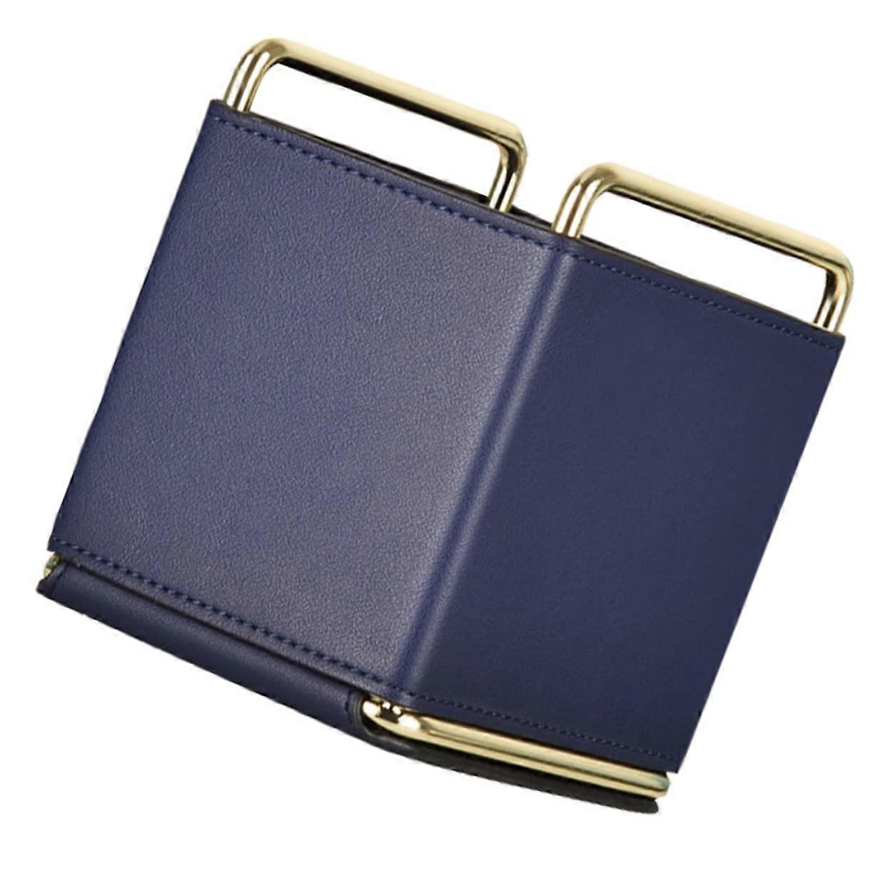 Leather Desktop Organizer for Makeup Brushes and Remote Control, MultiPurpose Storage Basket