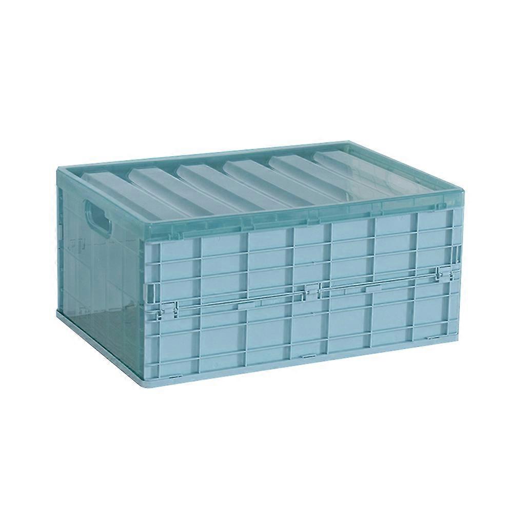 Blue Portable Foldable Plastic Storage Box for Home Wardrobe Organization Small Size