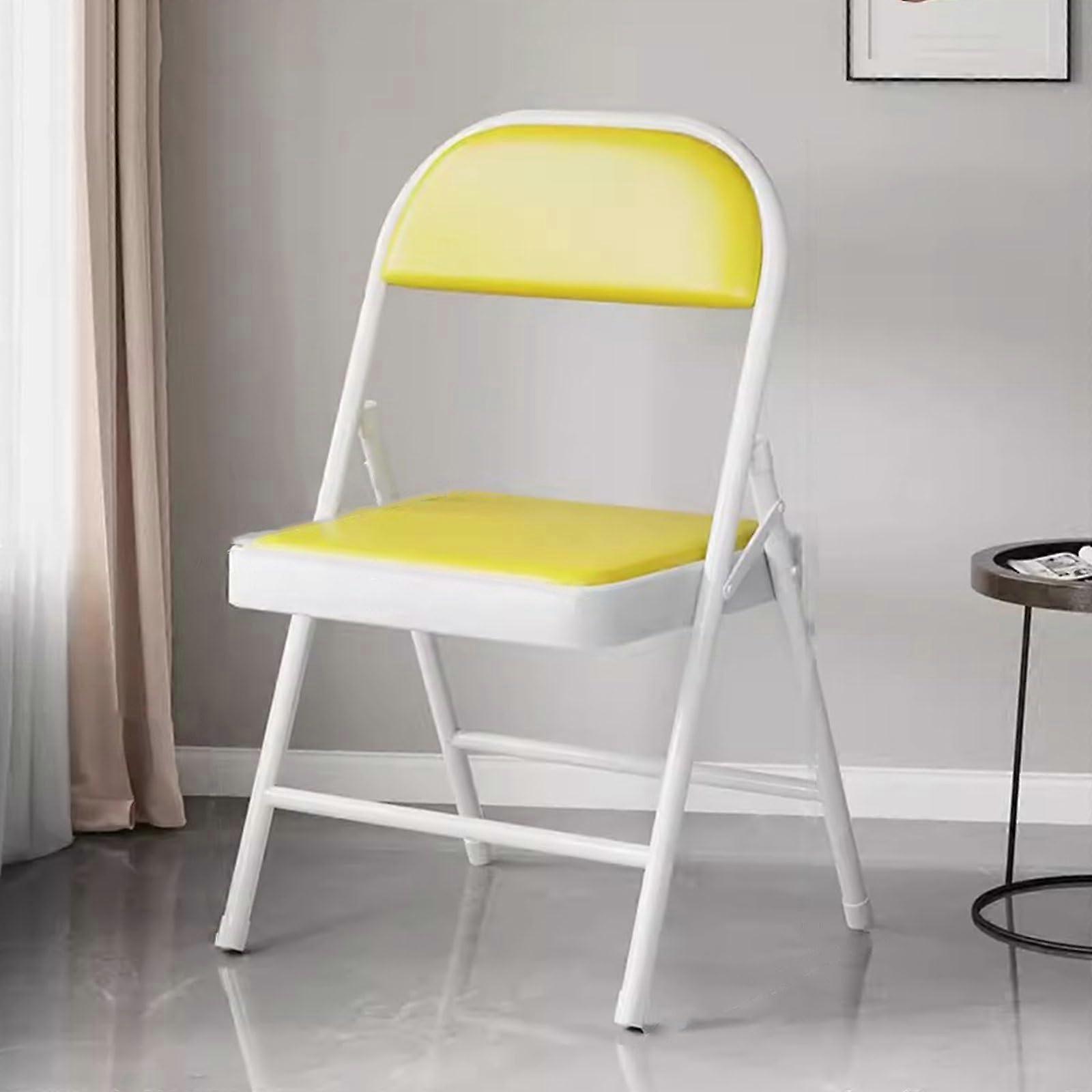 PU Leather Padded Folding Chairs with Cushioned Backrest for Conference Room and Event Use