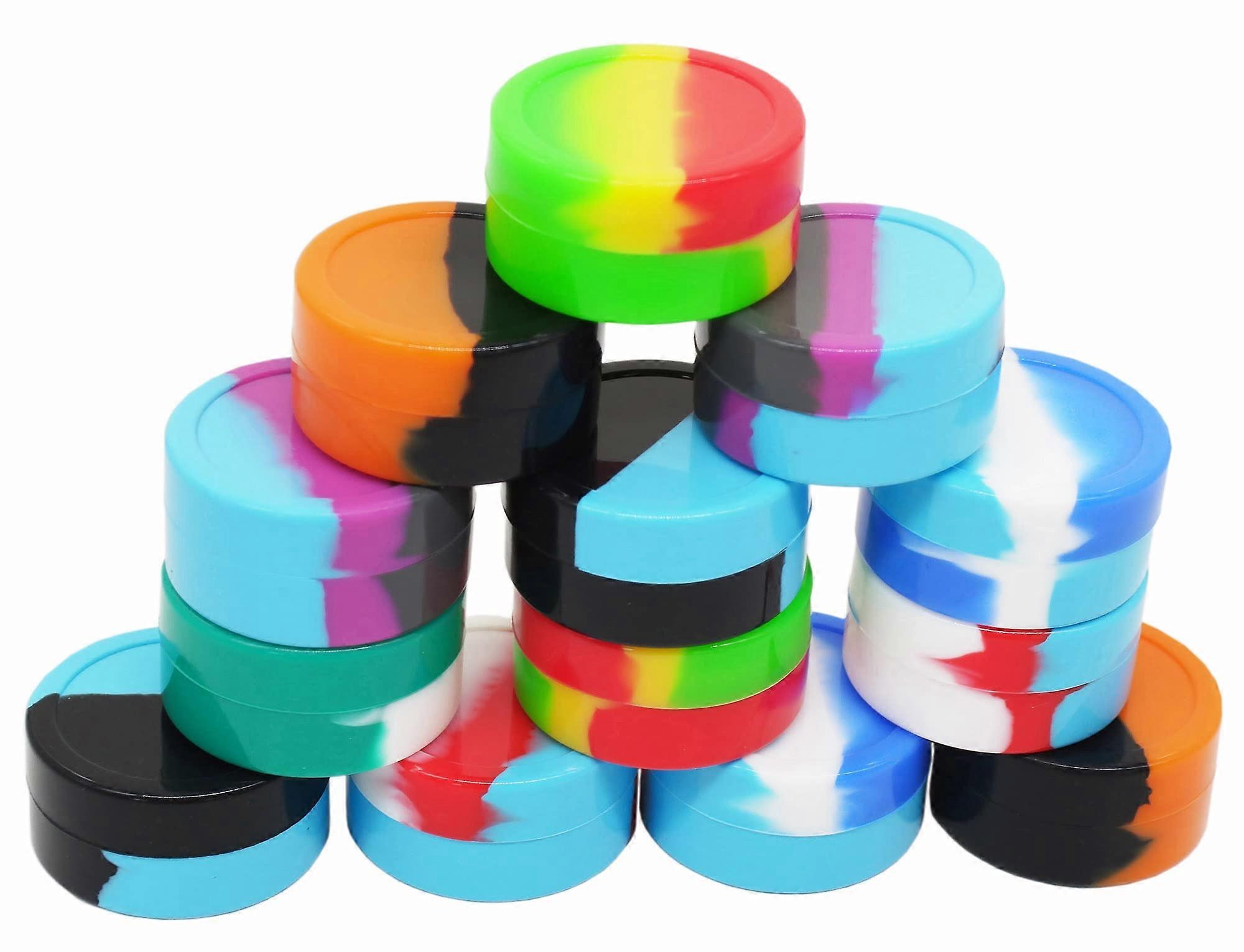 26ml Silicone Wax Containers Set, NonStick Jars with Leakproof Airtight Seal, Assorted Colors