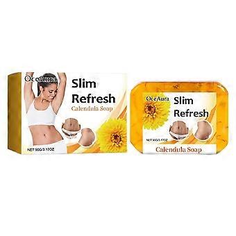Oceaura 90g corps sculptant minceur savon taille ferme ventre Sexy nettoyage doux apaise la peau soulager le gonflement mince savon de Massa