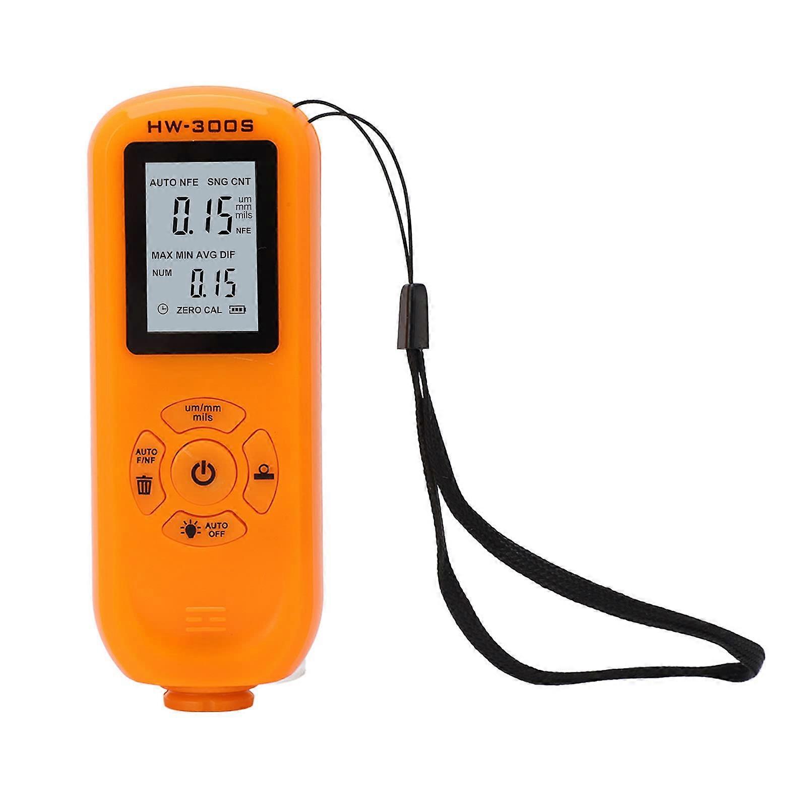 Coating Thickness Gauge with Clear Backlit Display for Automotive Paint Testing, 7 Piece Orange Set