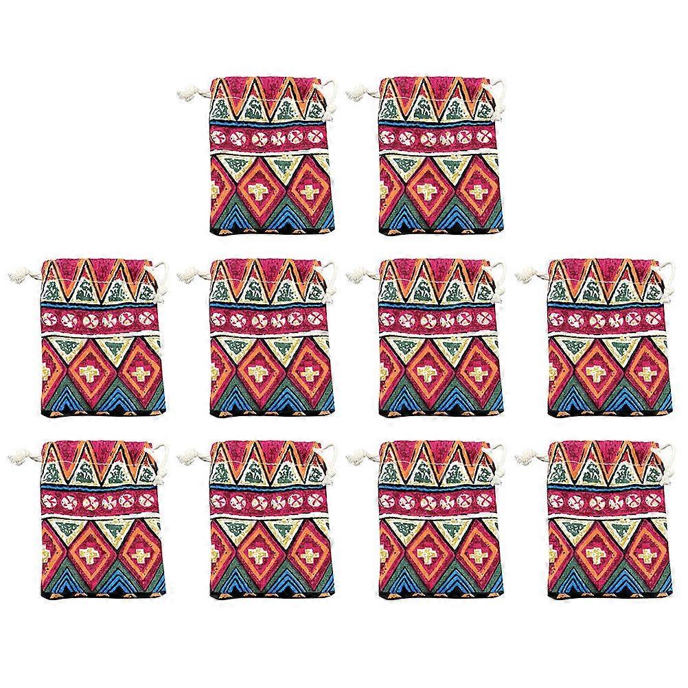 Earring Storage Bag Drawstring Bags for Storage 10Pcs Assorted Color Cloth