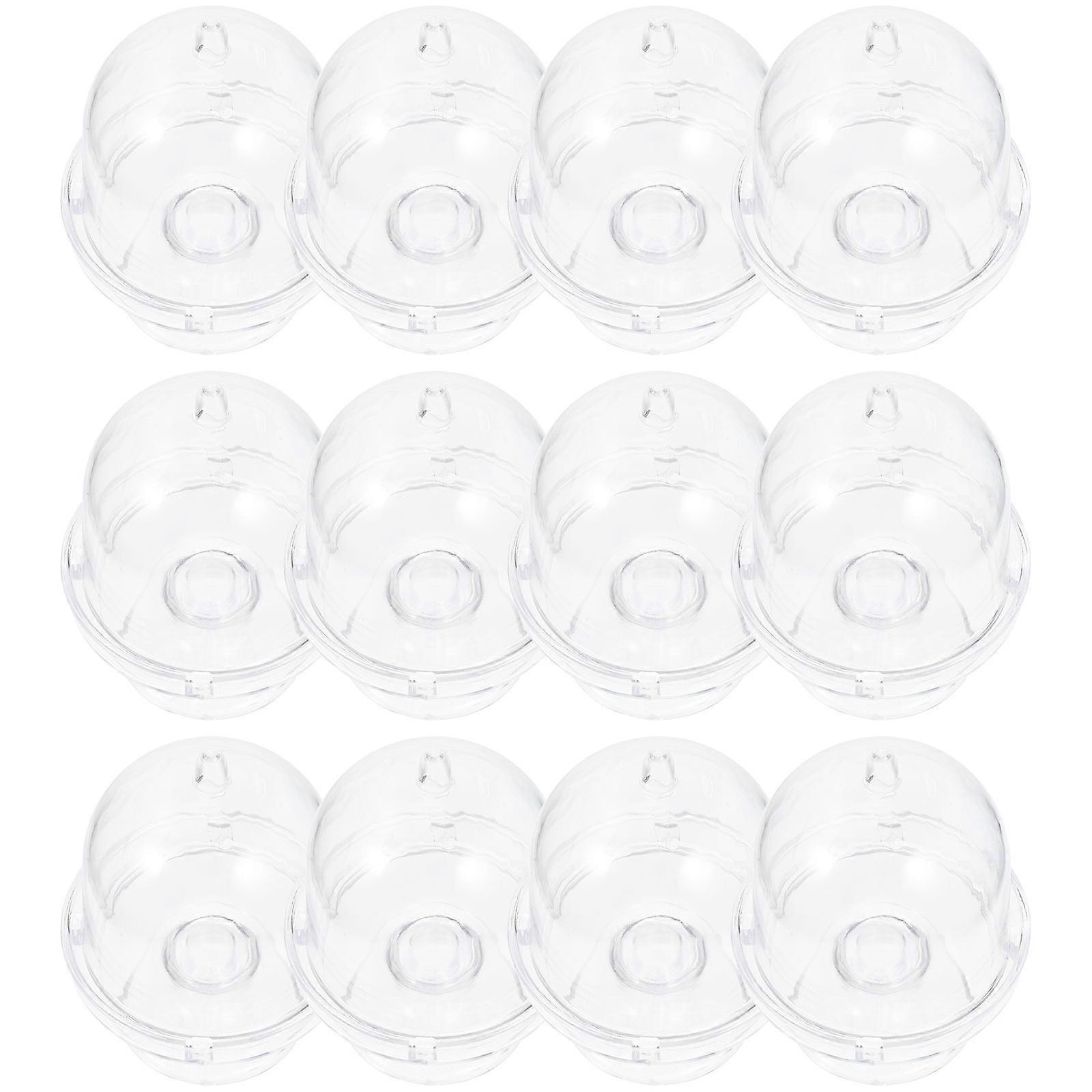 Transparent Mini Cake Cover Decor Plastic for Decoration 12Pcs