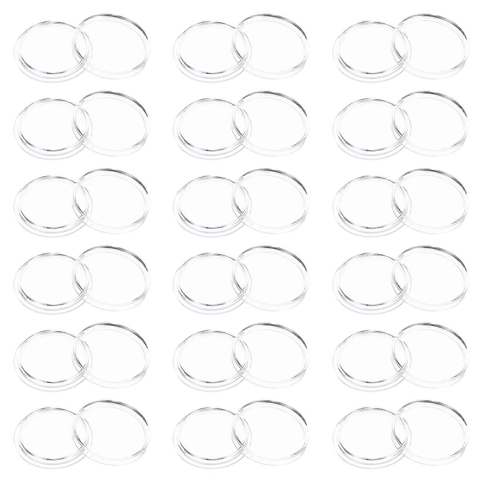 Clear Plastic Coin Capsules Holder Case for Storage Use 100pcs 21mm