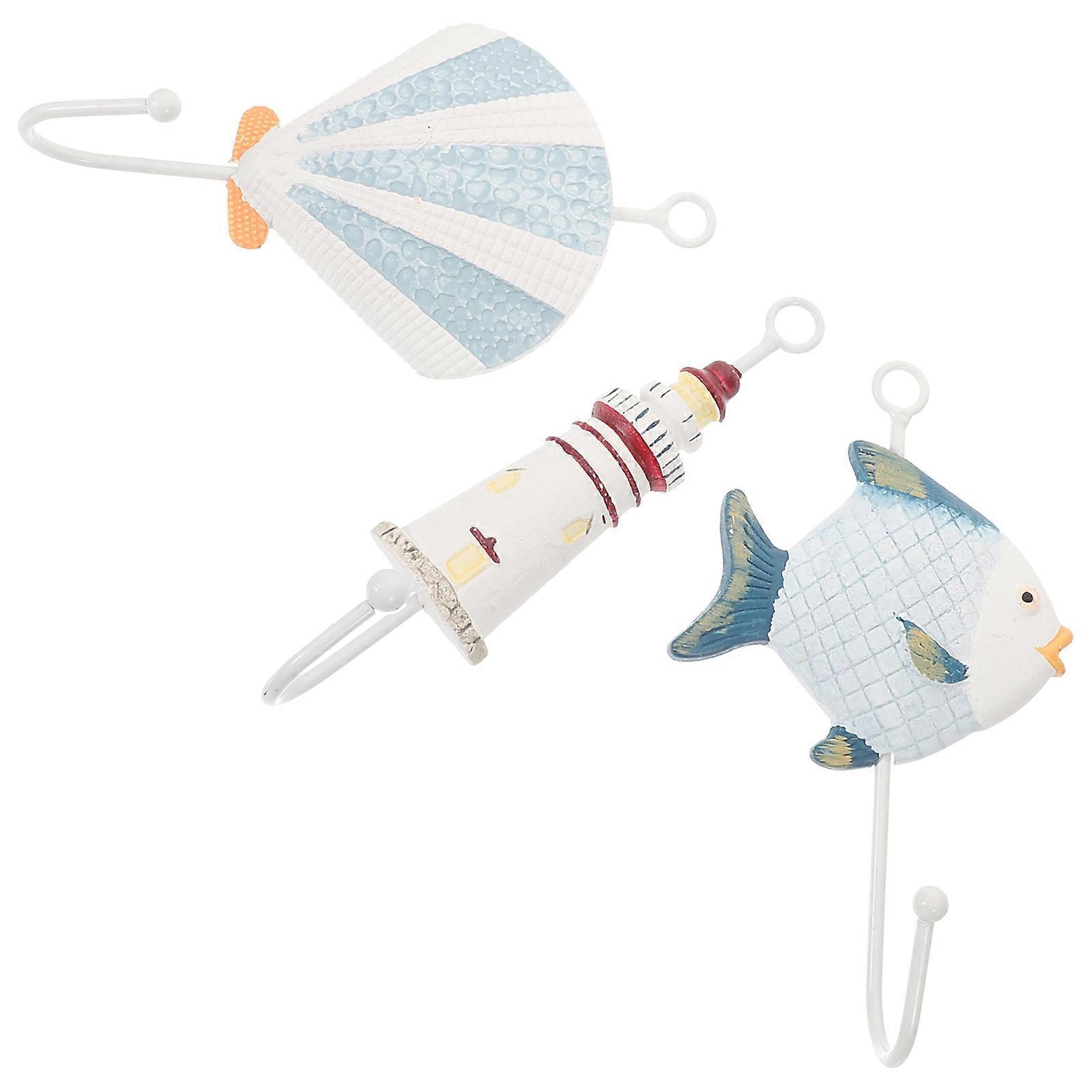 Creative Wood Wall Hook for Fixing Use 15Pcs Nautical Style Coat Hooks