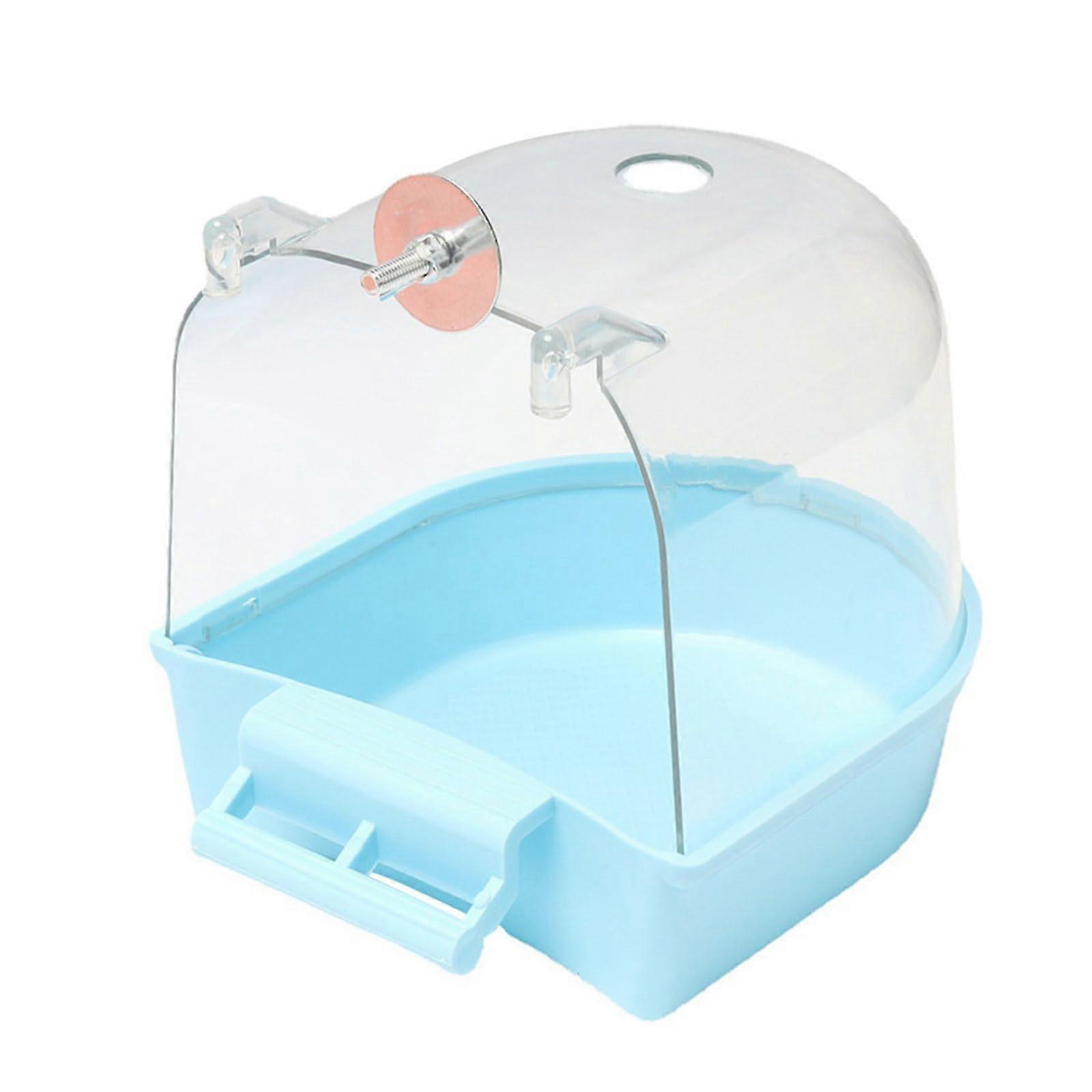 Bird Bath for Cage Parrot Bath Tub Hangable SpaceSaving Design Fits Various Bird Sizes