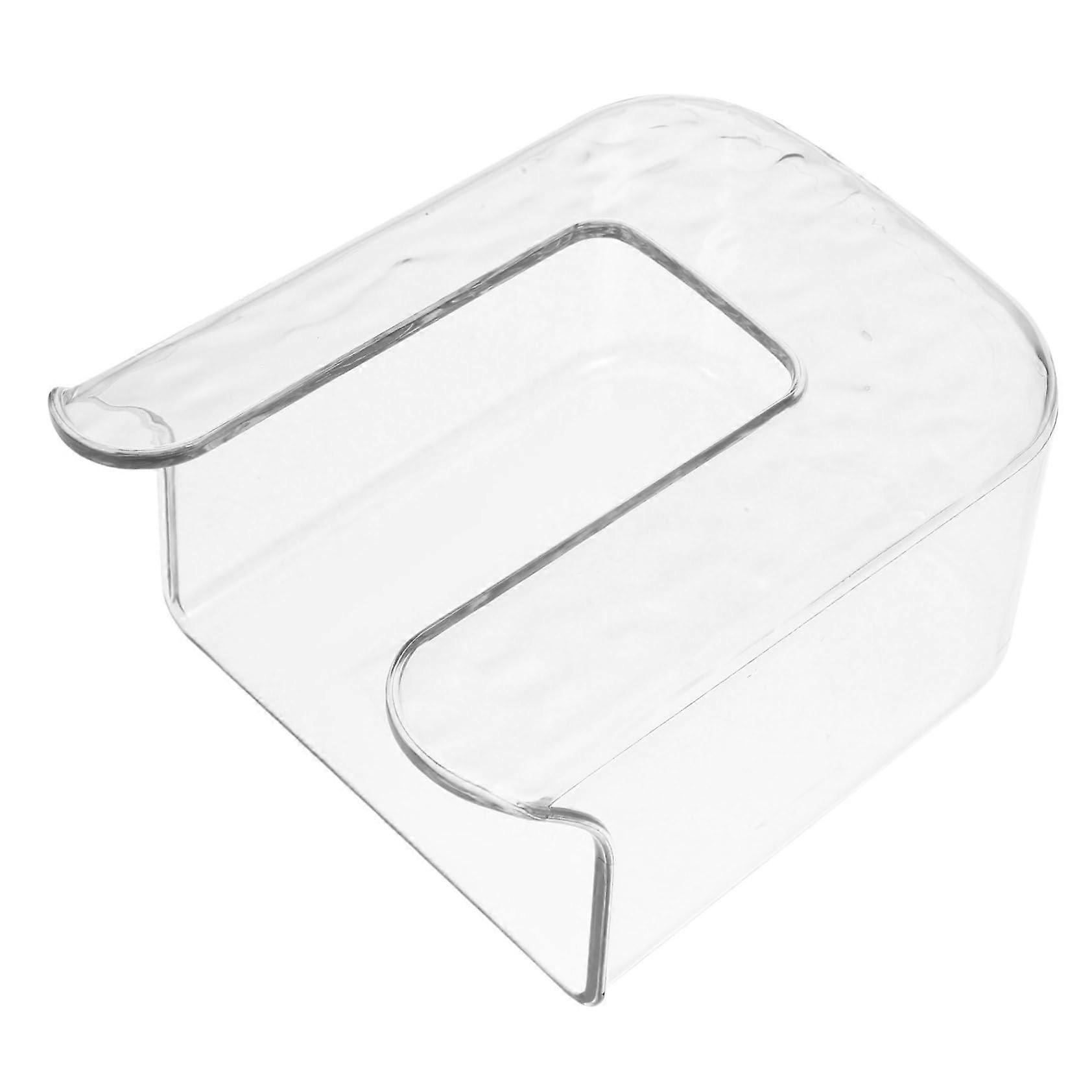 Wall Mounted Tissue Holder and Wipes Dispenser Space Saving PET Storage Box for Bathroom Kitchen