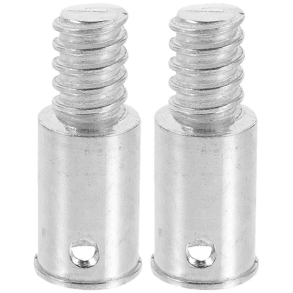 2pcs Broom Handle Threaded End Replacement Broom Handle Extension Pole Adapter (American thread)