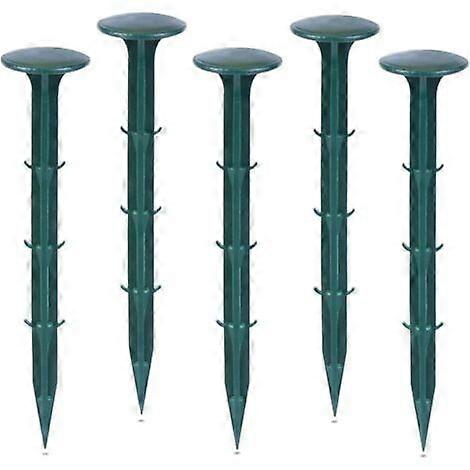 100 plastic garden stakes for securely securing weed control fabrics.