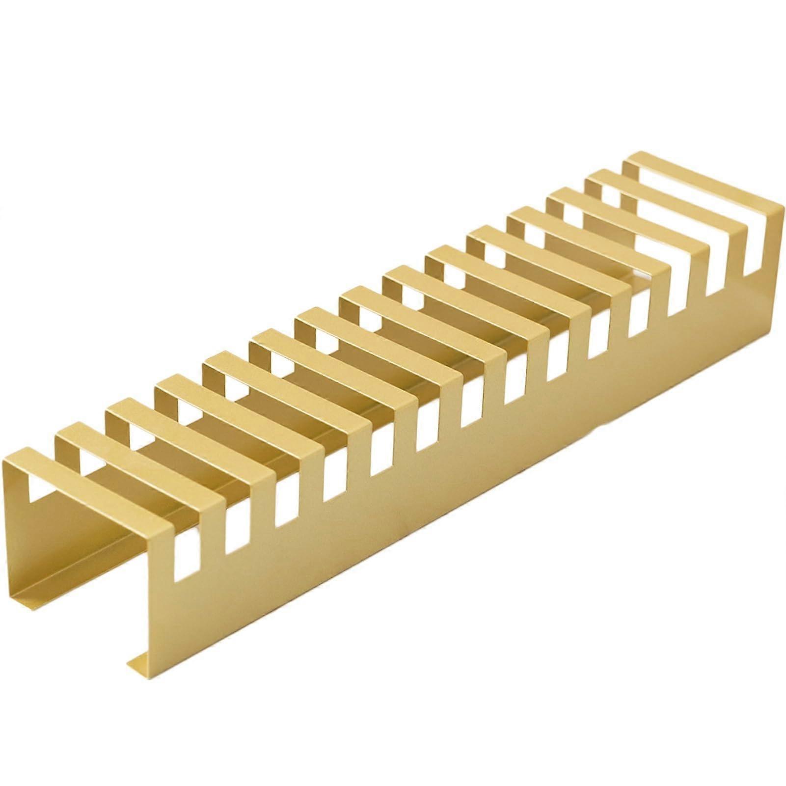 Tile Sample Display Rack with 10 Slots, Compact Flooring Sample Organizer for Showroom Countertop
