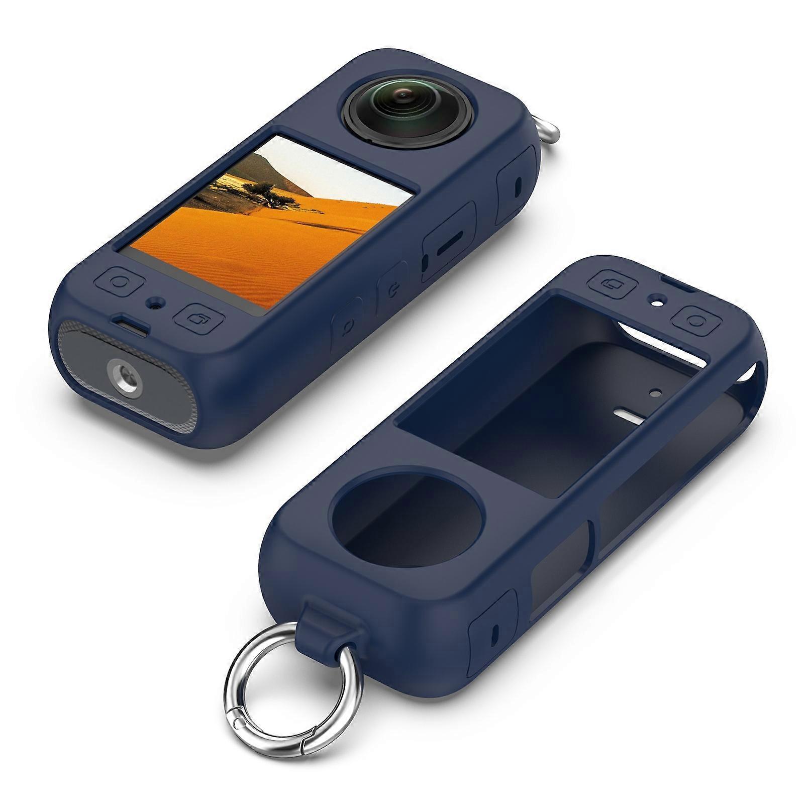 For Insta360 X4 Soft Silicone Case Action Camera Dustproof Protective Cover with Ring