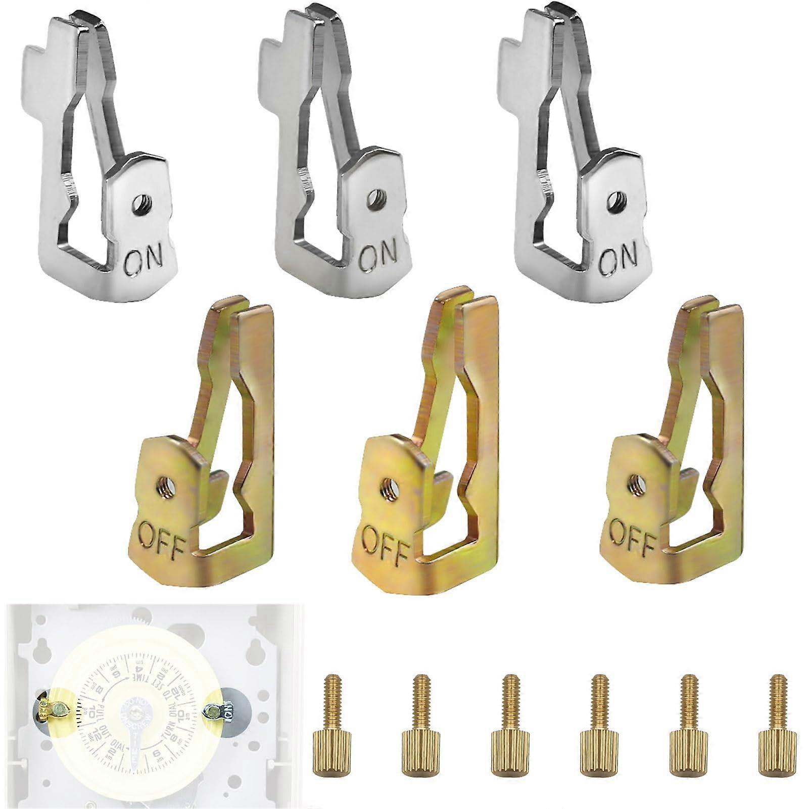 Pool Timer Trippers Kit 6PCS Replacement for Intermatic Timer T100 Series with Clear ON/OFF Markings