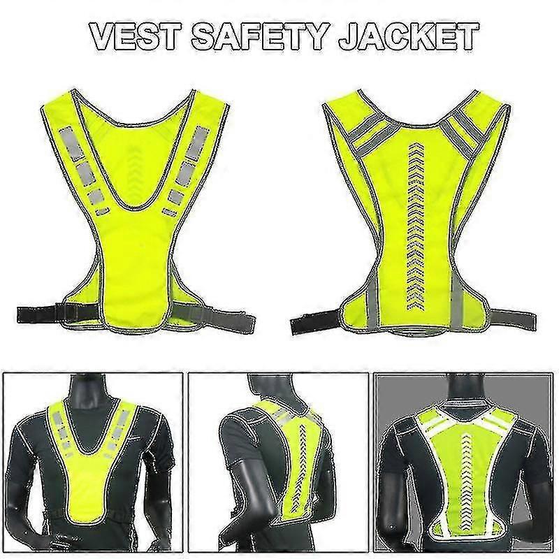 Reflective Vest Safe Jacket For Running Jogging Cycling Motorcycle Night