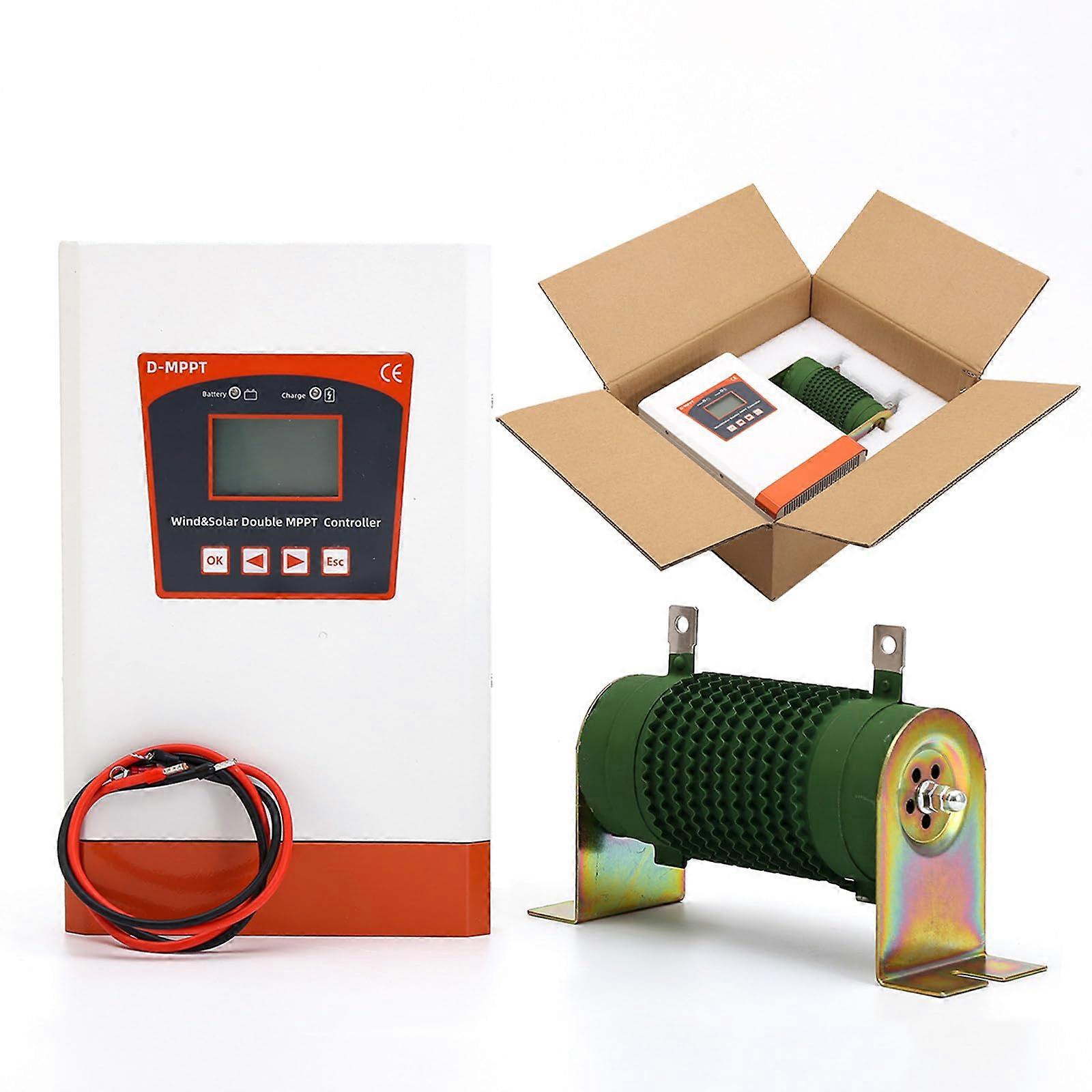 12000W Dual MPPT Wind Solar Hybrid Charge Controller with Dump Load, 12V48V, Off Grid