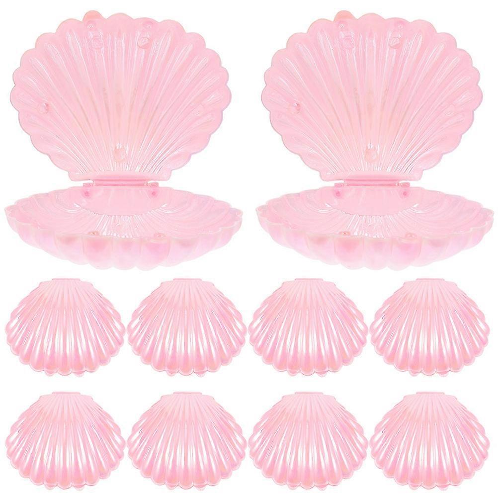 Candy Favors Boxes Seashell Candy Box for Storage Use 10Pcs Pink