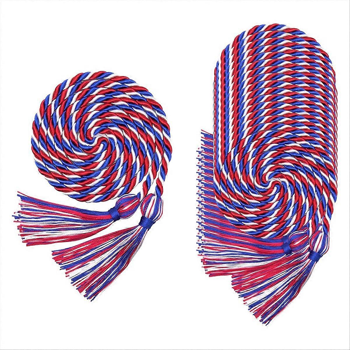 20 Pcs Cabos de Graduação, Cabos Vermelho, Azul e Branco