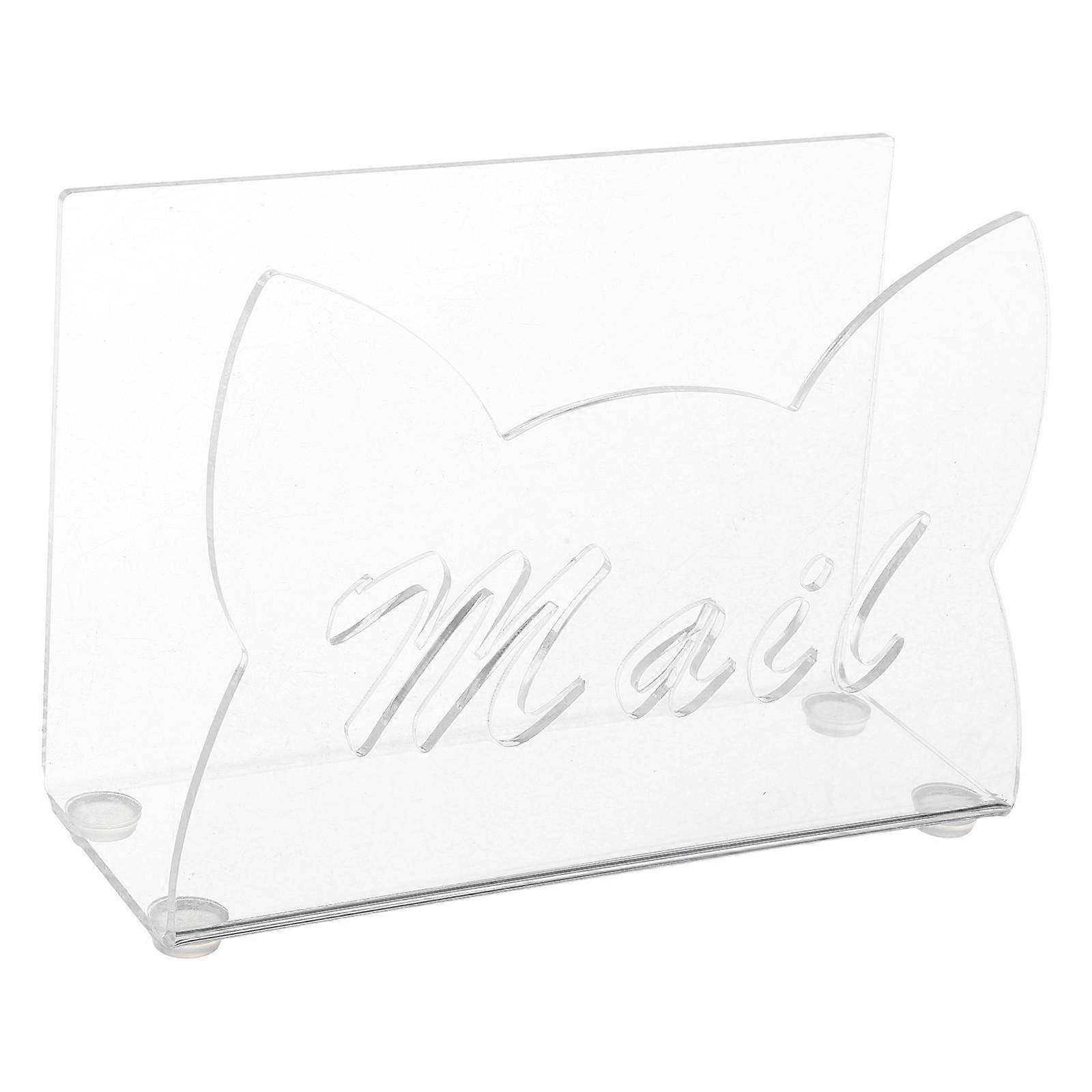 Transparent Acrylic Mail Holder Mail Organizer for Desk Envelope Holder
