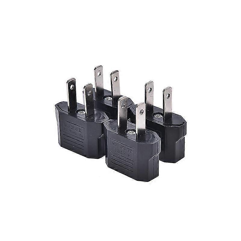4pcs EU to US Power Jack Wall Plug Converter Adapter